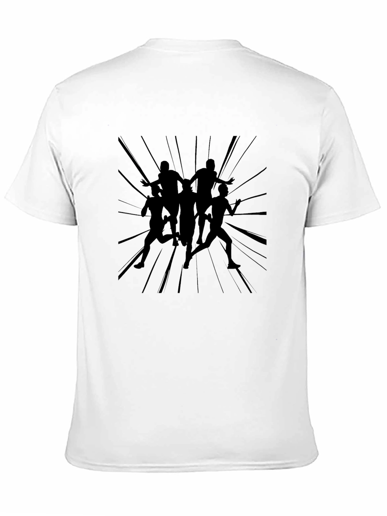 Graphic Tee: Mens Black Runner Silhouette T-Shirt