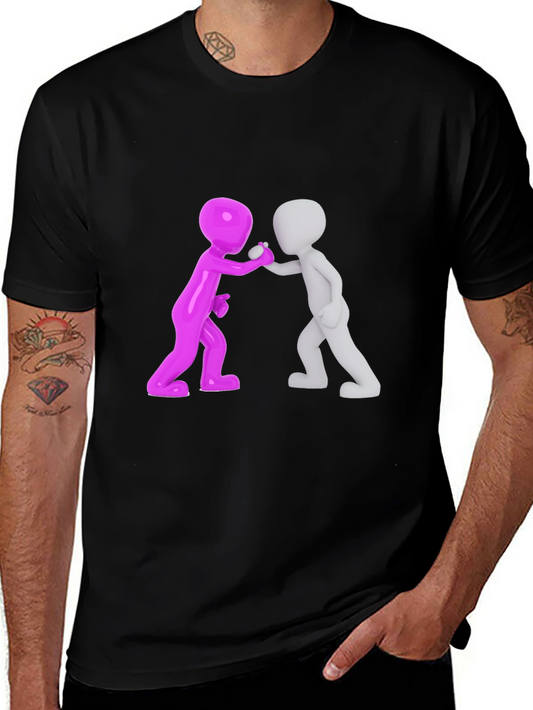 Fun Character Graphic Tee - Black
