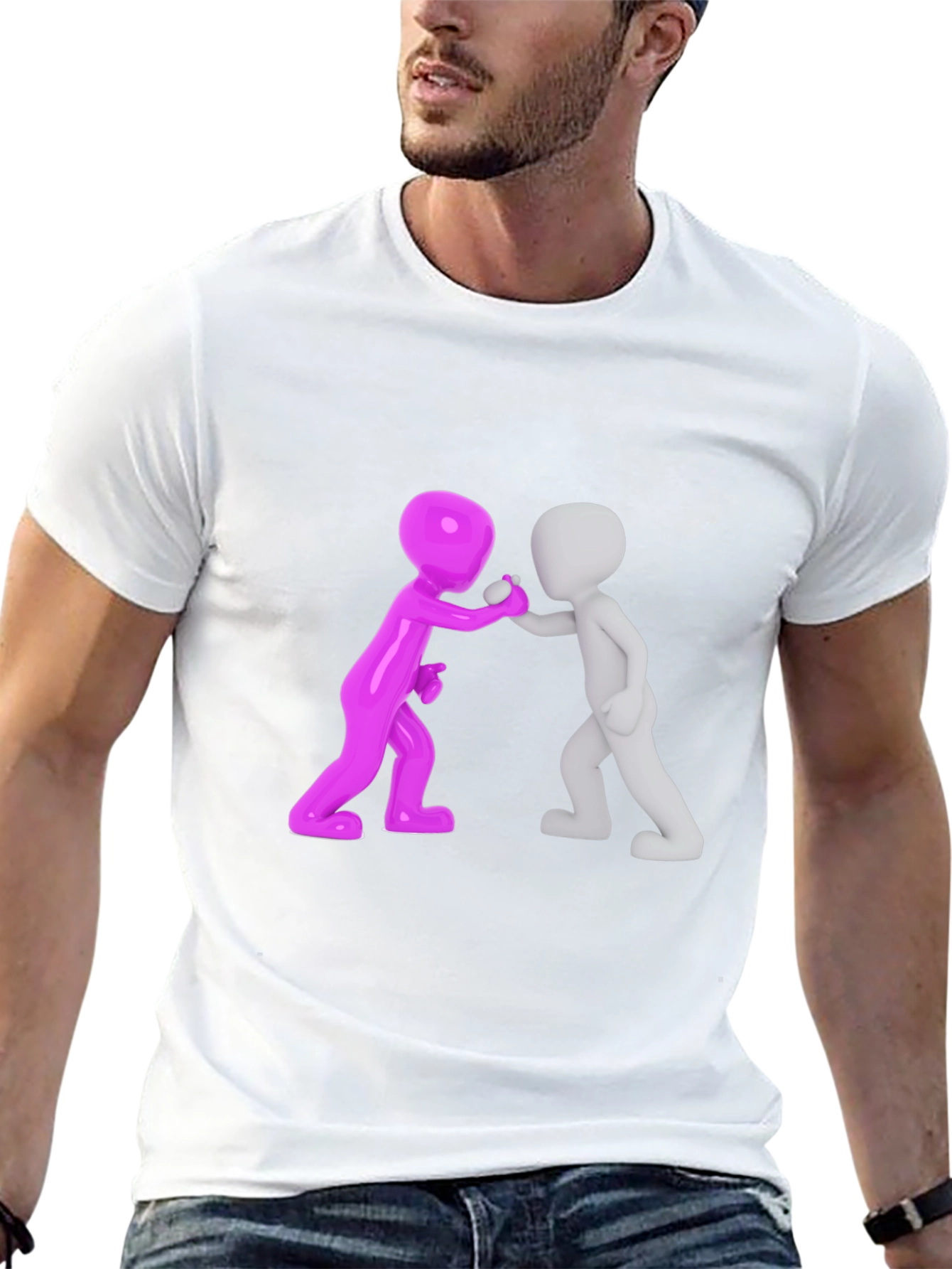 Fun Character Graphic Tee - Black