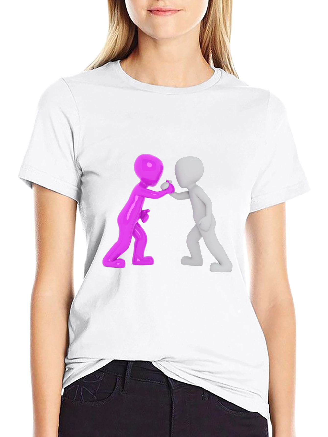 Fun Character Graphic Tee - Black