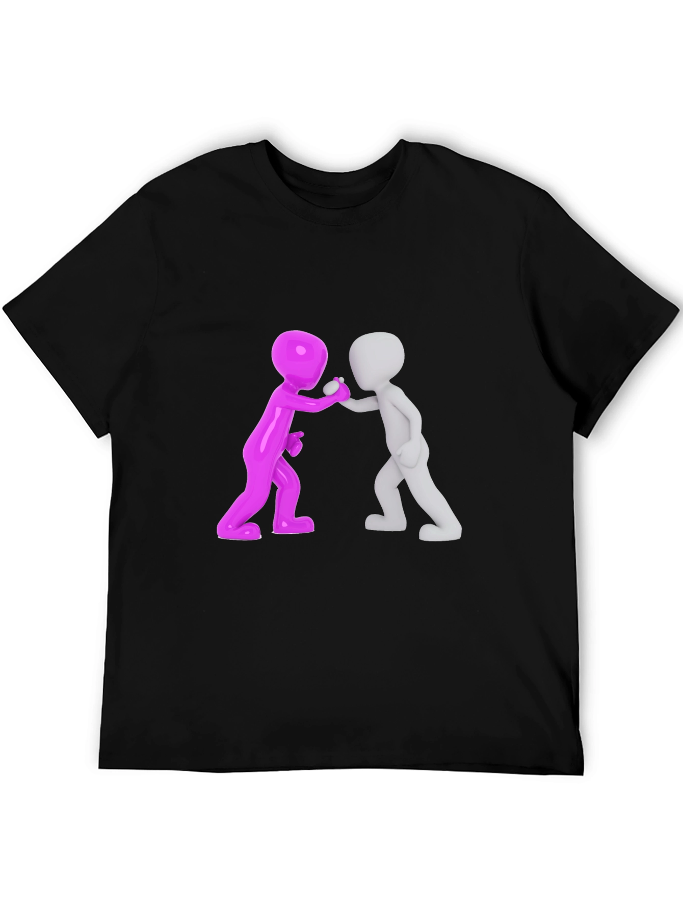 Fun Character Graphic Tee - Black
