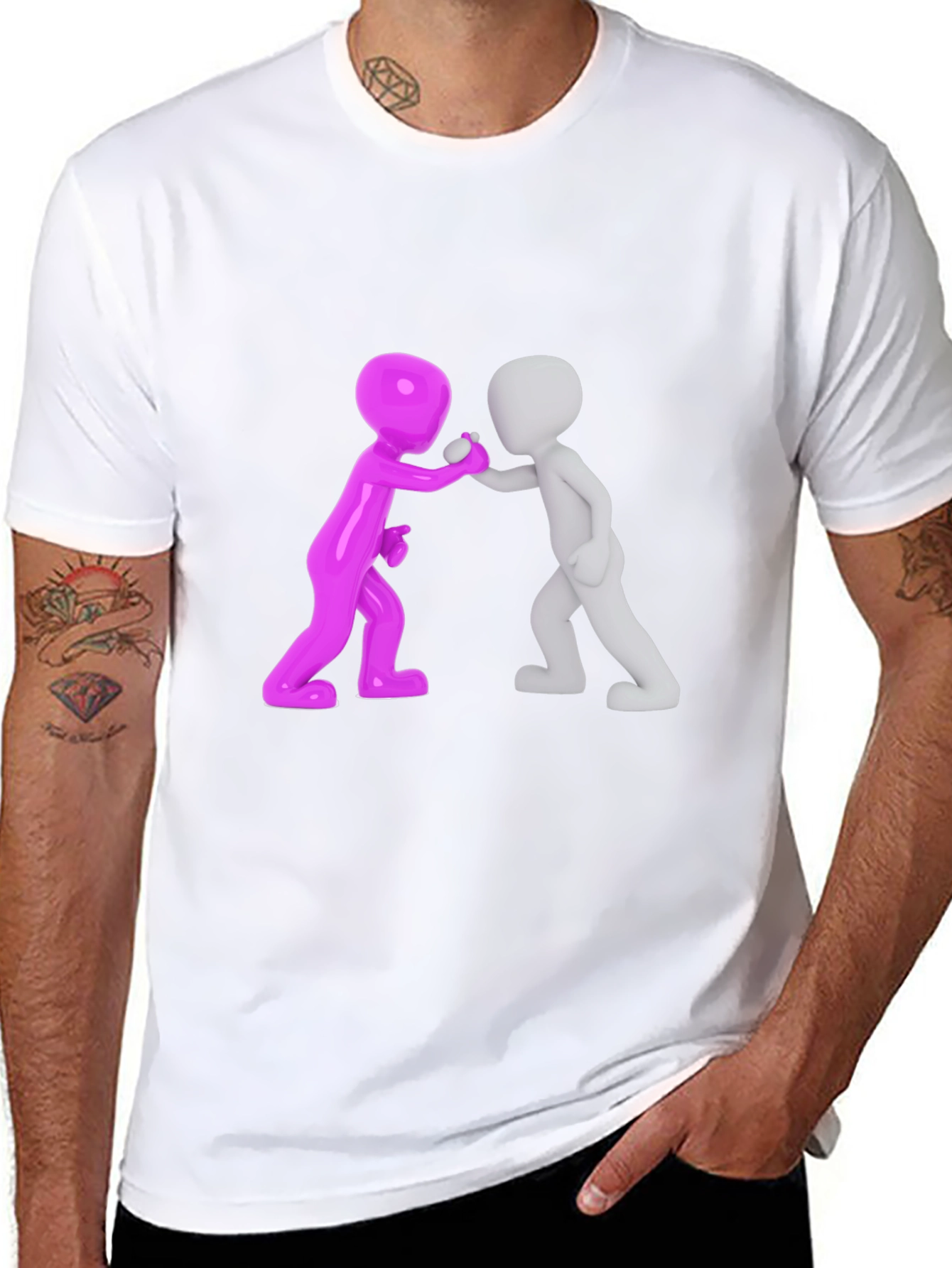Fun Character Graphic Tee - Black
