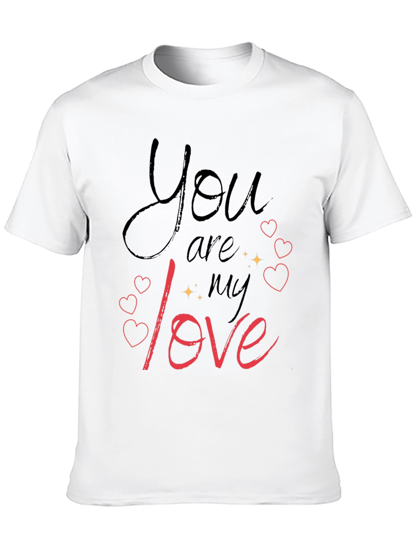 You Are My Love Black Graphic Tee