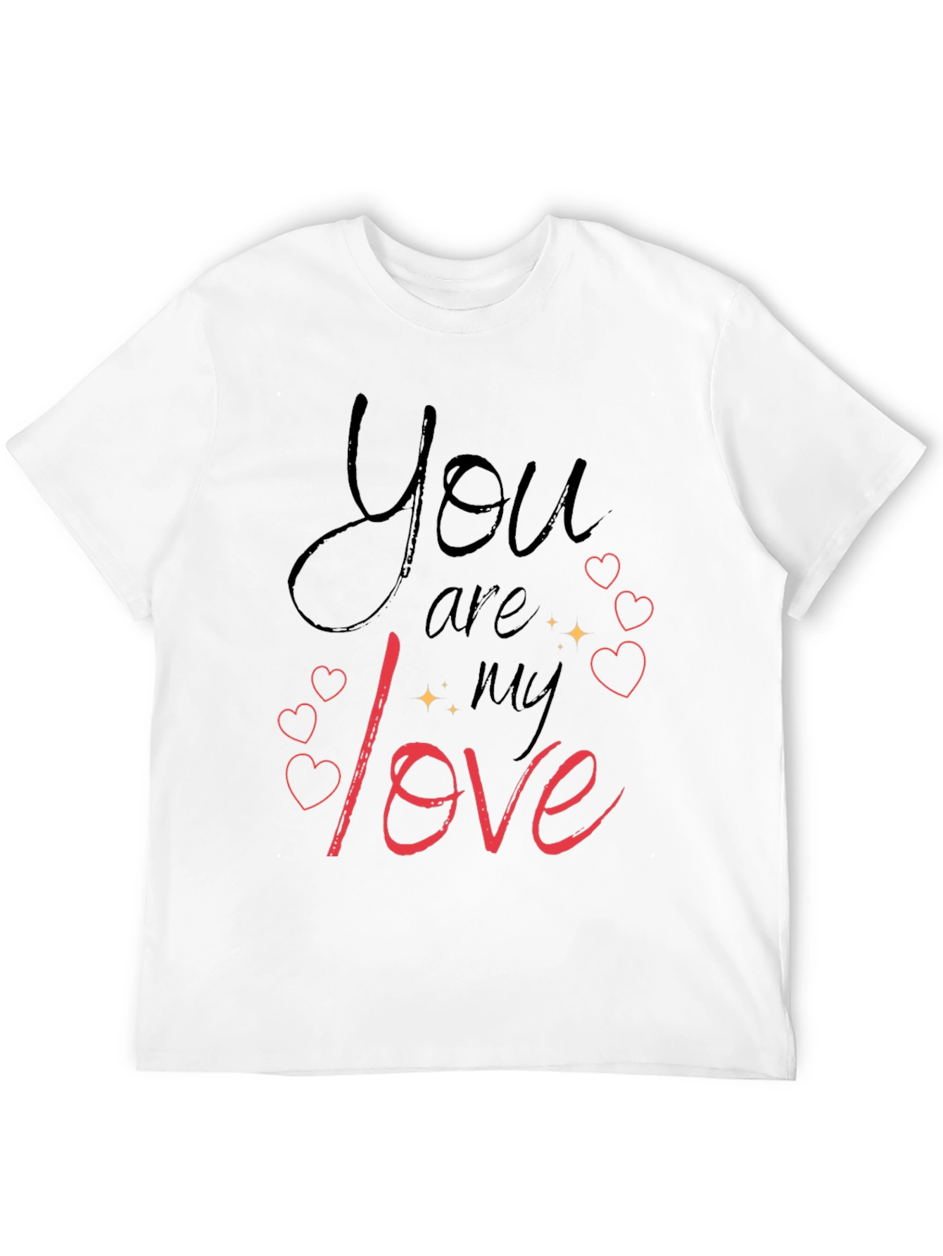 You Are My Love Black Graphic Tee