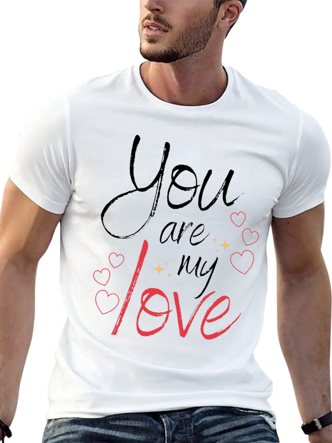 You Are My Love Black Graphic Tee