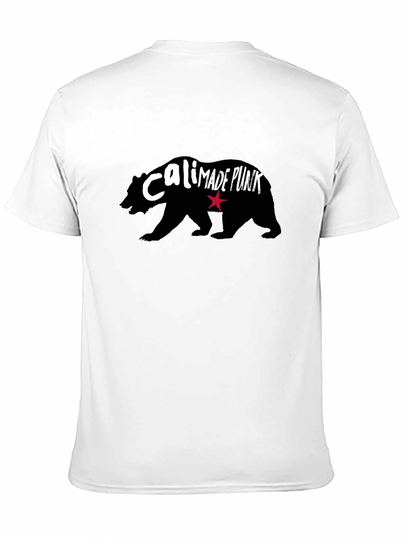 Cali Made Punk Bear Graphic T-Shirt - Black