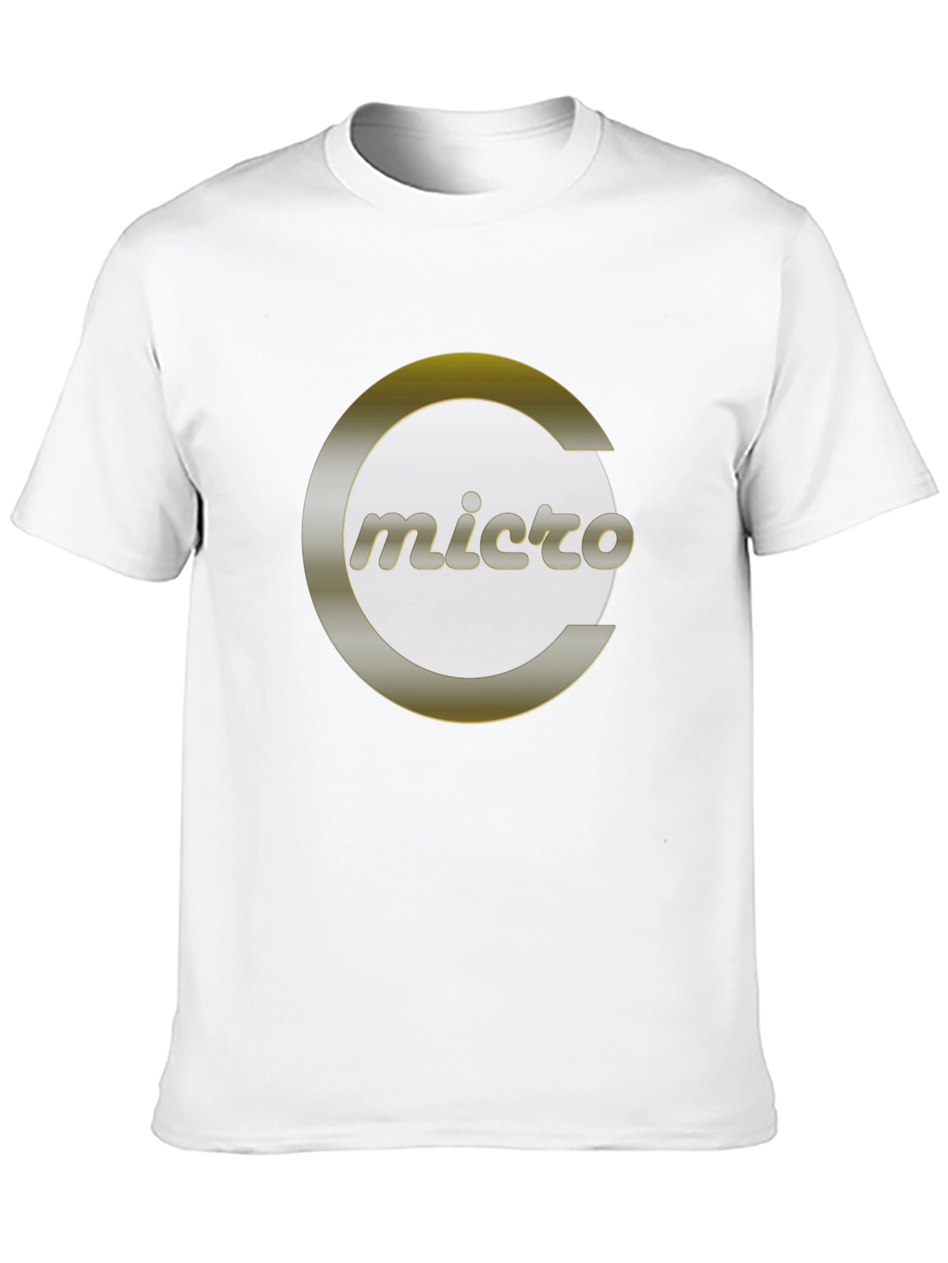 Micro T-Shirt - Sleek Black Tee with Gold Logo