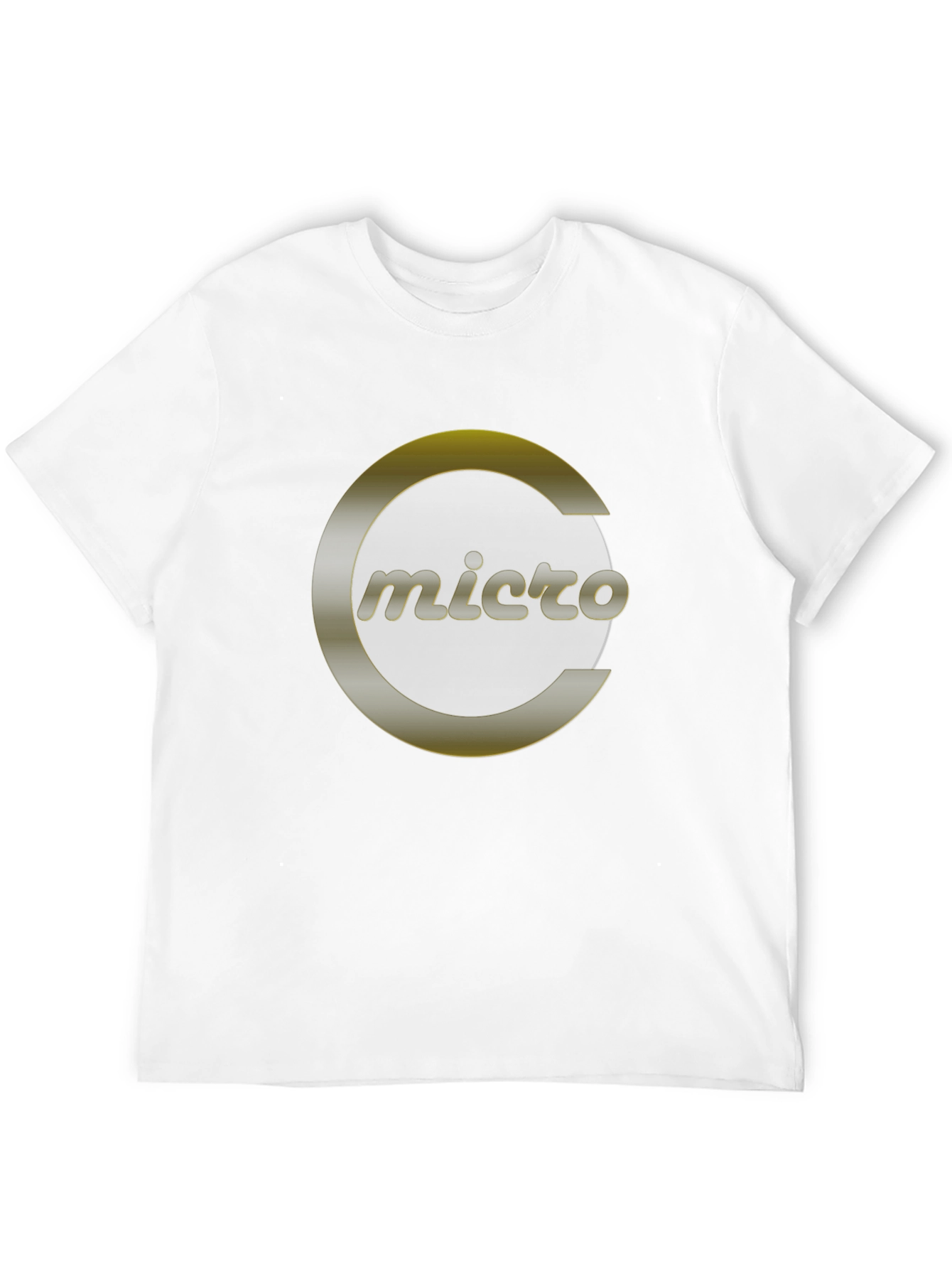 Micro T-Shirt - Sleek Black Tee with Gold Logo