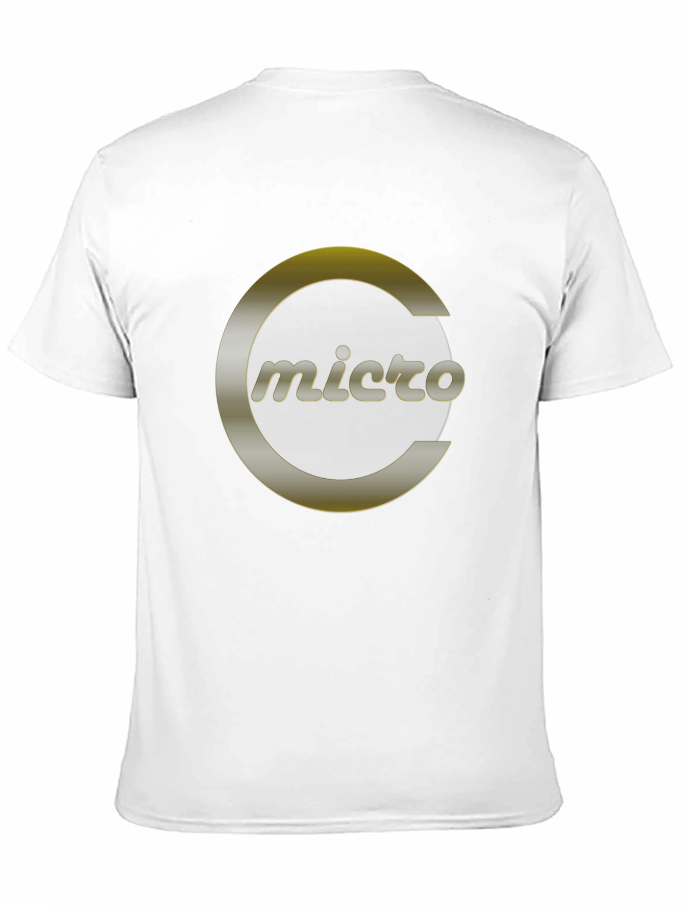 Micro T-Shirt - Sleek Black Tee with Gold Logo