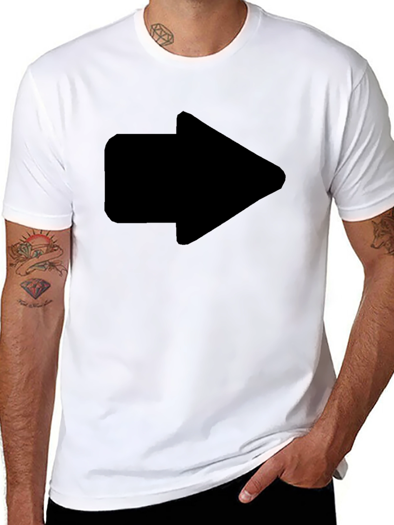 Arrow Graphic Black T-Shirt - Mens Fashion