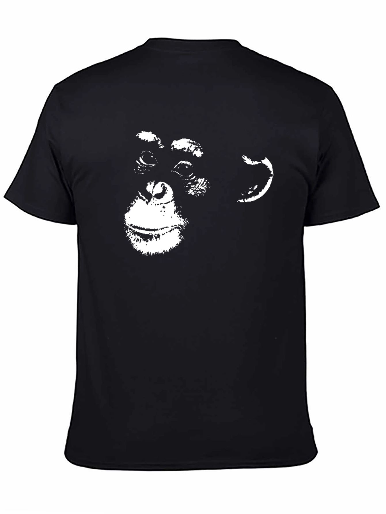 Ape Face Graphic Tee - Black Cotton T-Shirt