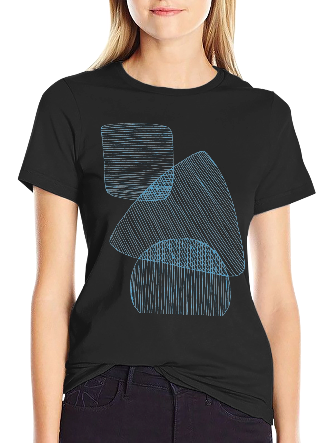 Abstract Line Art T-Shirt - Modern Graphic Tee