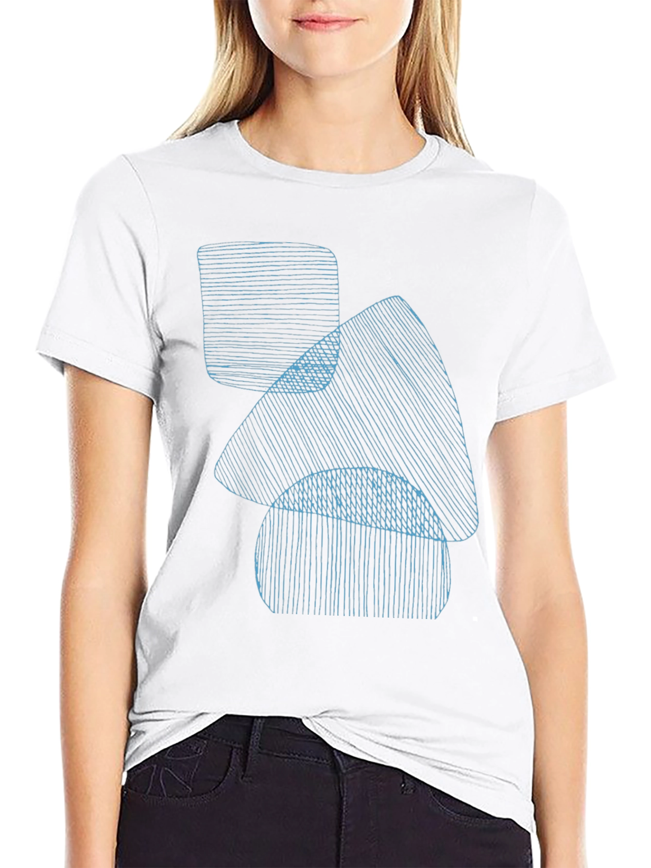 Abstract Line Art T-Shirt - Modern Graphic Tee