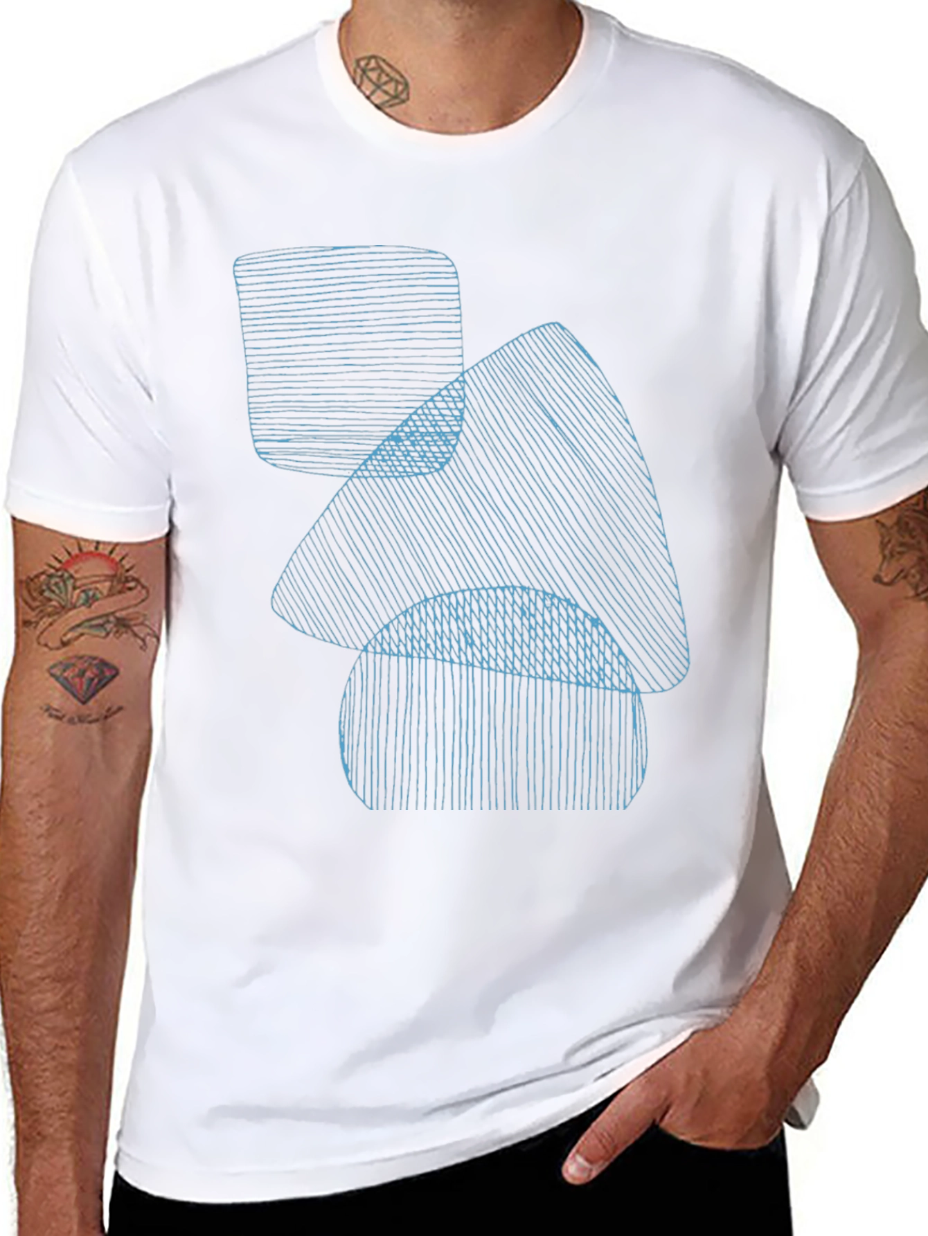 Abstract Line Art T-Shirt - Modern Graphic Tee