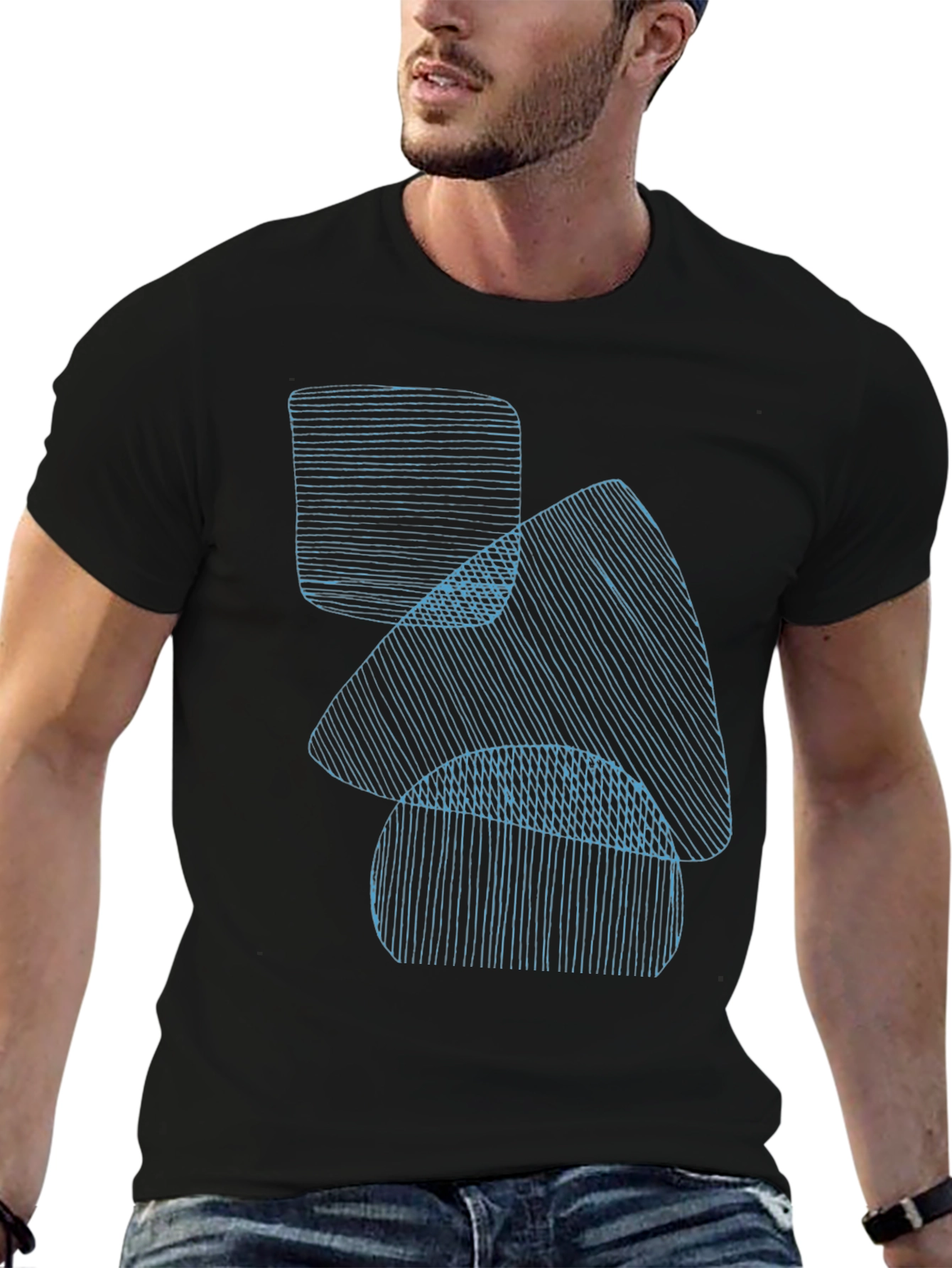 Abstract Line Art T-Shirt - Modern Graphic Tee