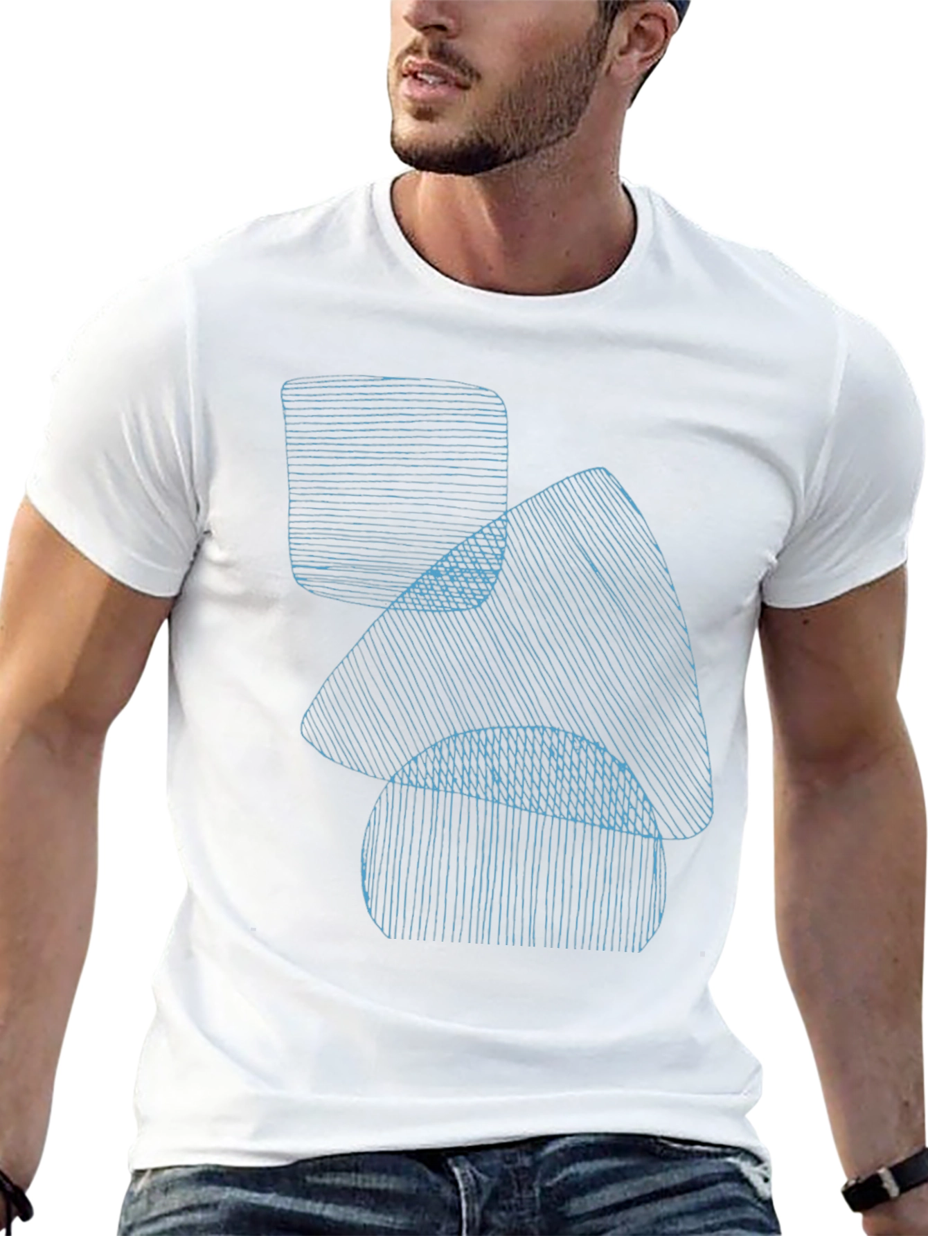 Abstract Line Art T-Shirt - Modern Graphic Tee