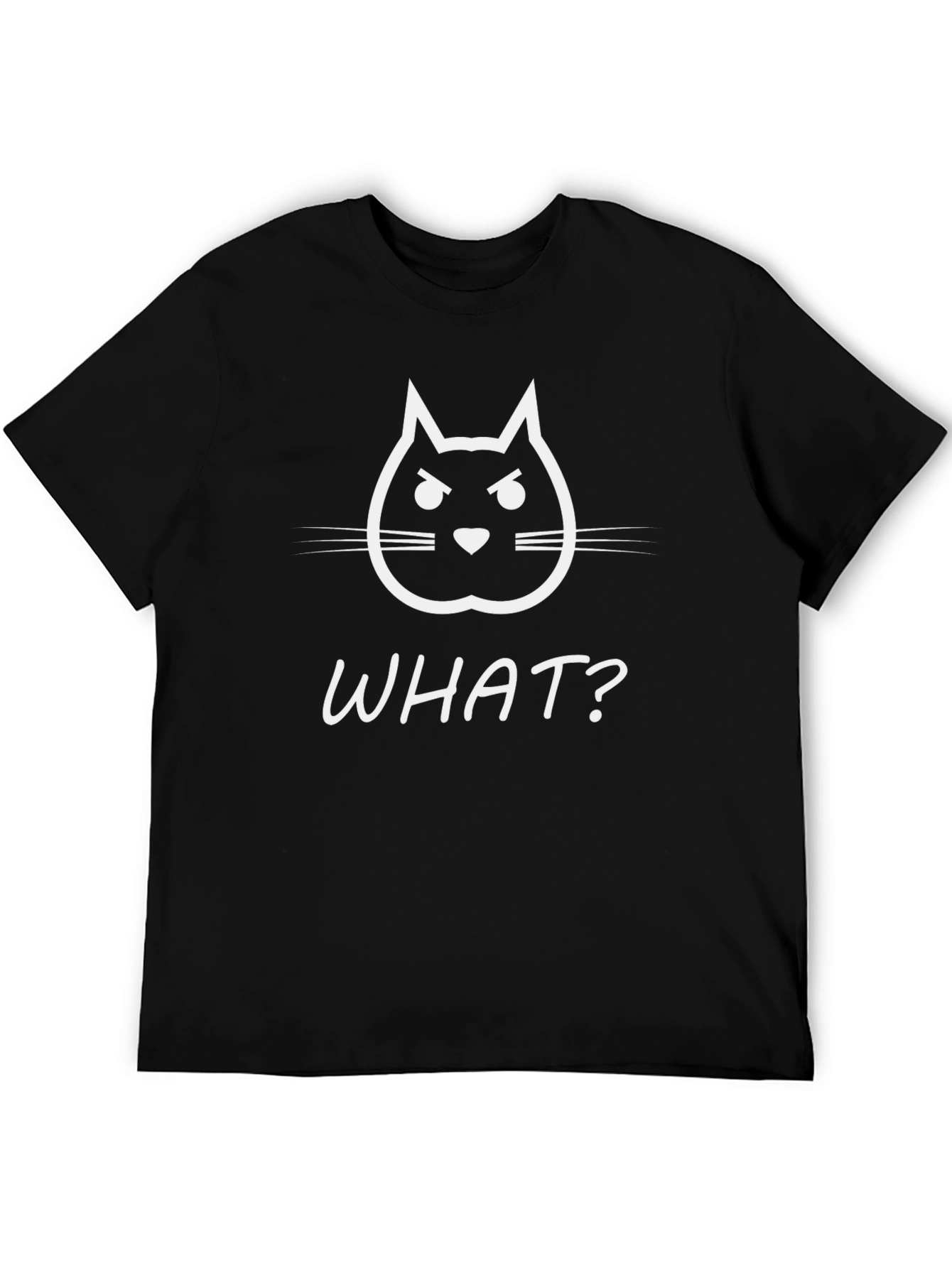 Funny Angry Cat T-Shirt - WHAT? Graphic Tee
