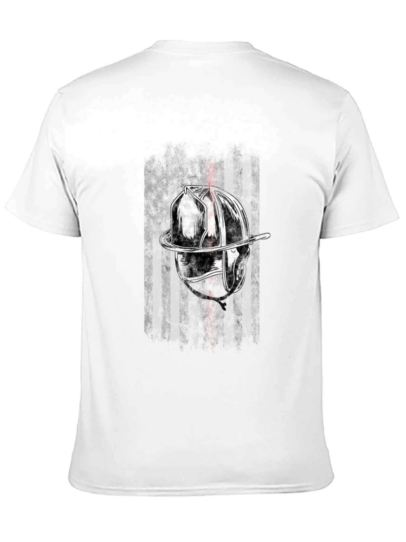 Firefighter Helmet American Flag T-Shirt