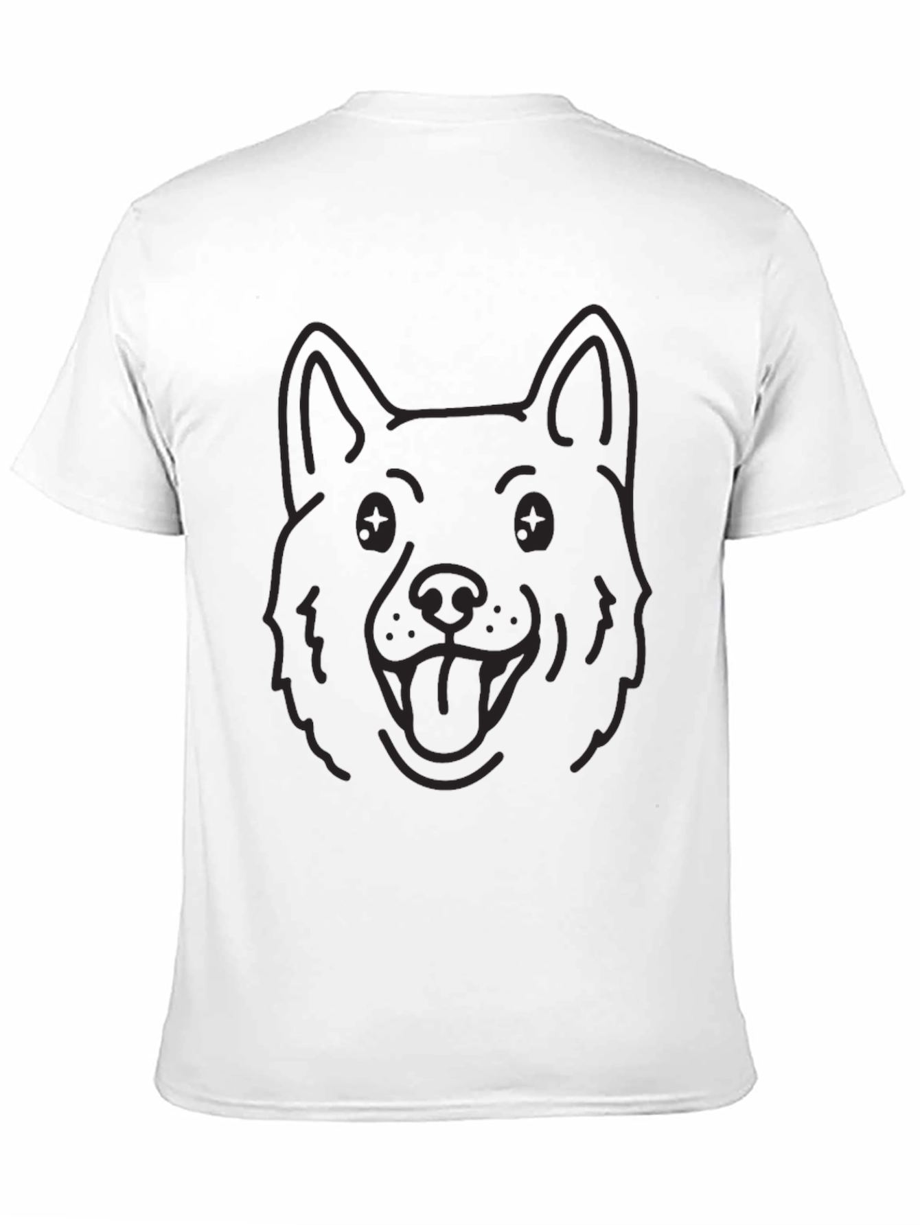 Dog Outline Black T-Shirt