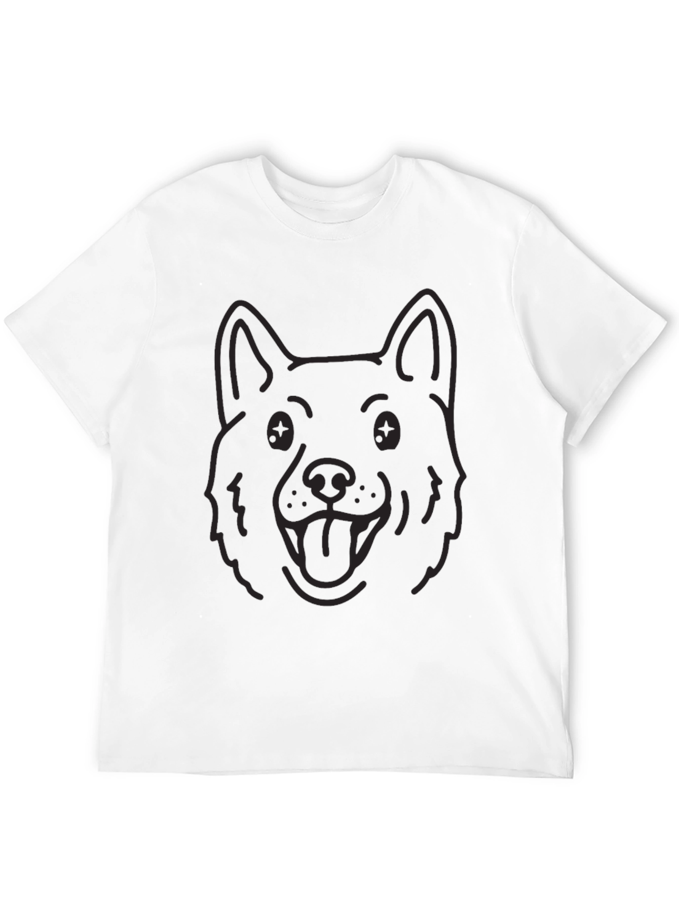 Dog Outline Black T-Shirt
