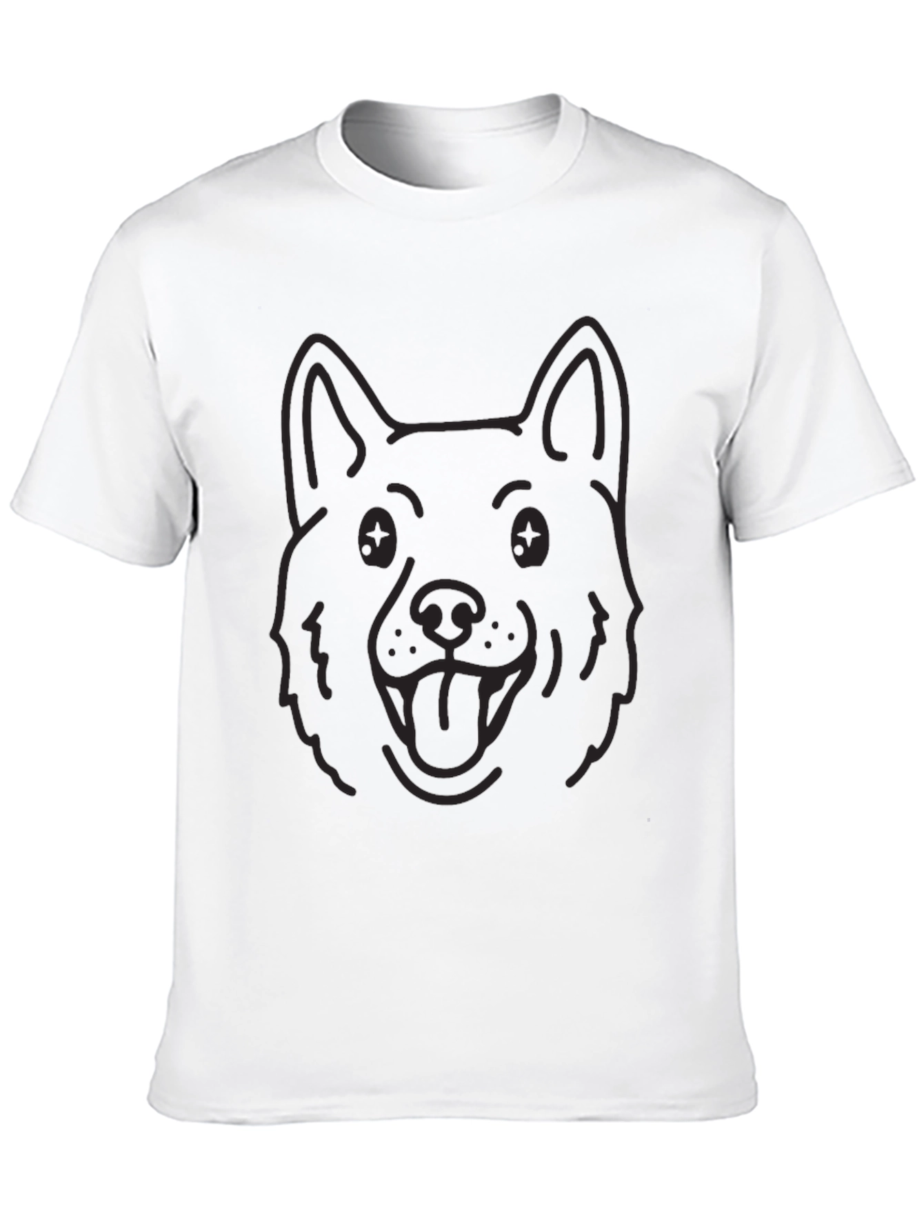 Dog Outline Black T-Shirt