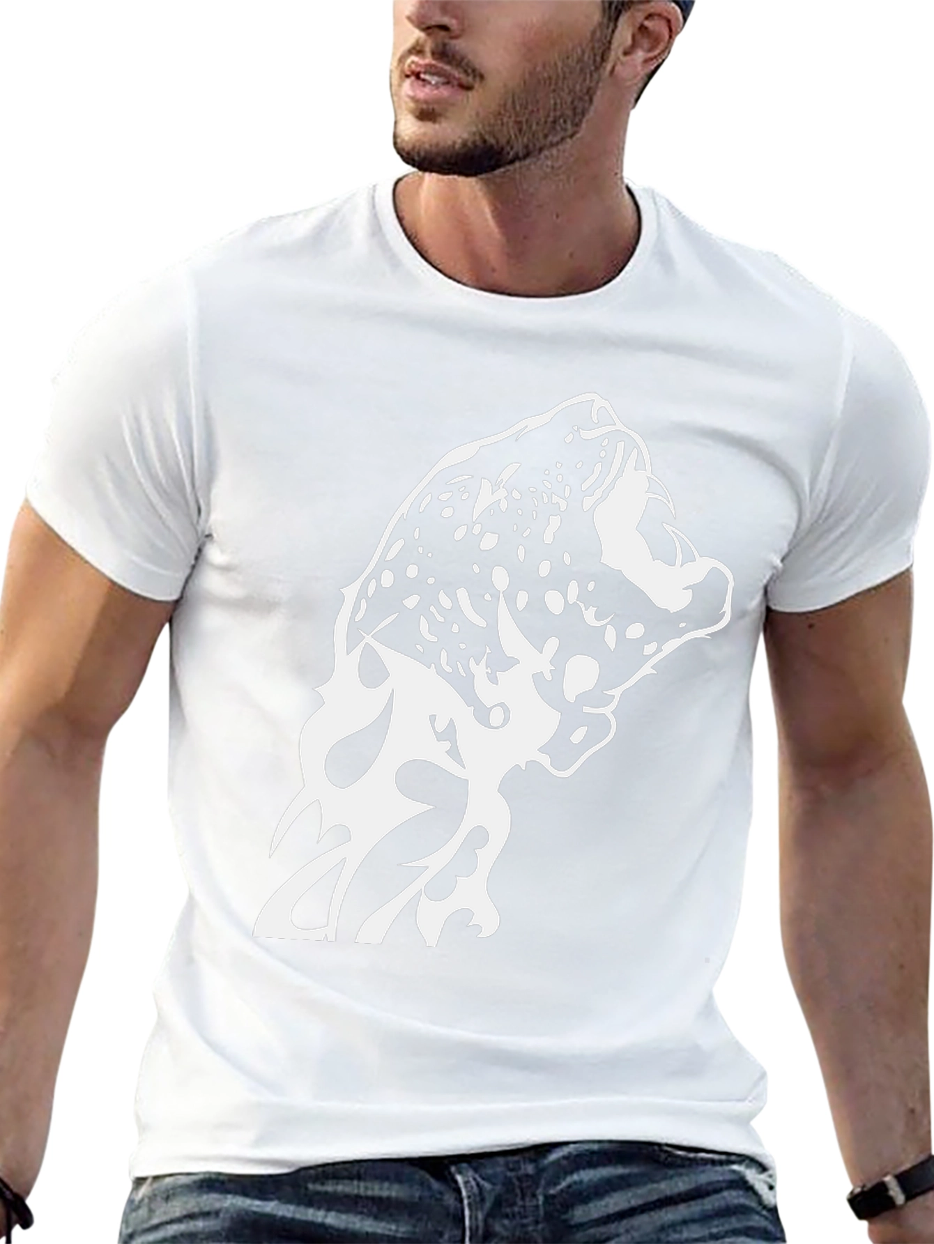 Jaguar Graphic Print Black T-Shirt