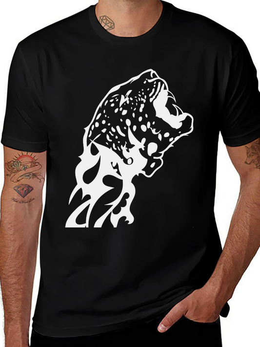 Jaguar Graphic Print Black T-Shirt