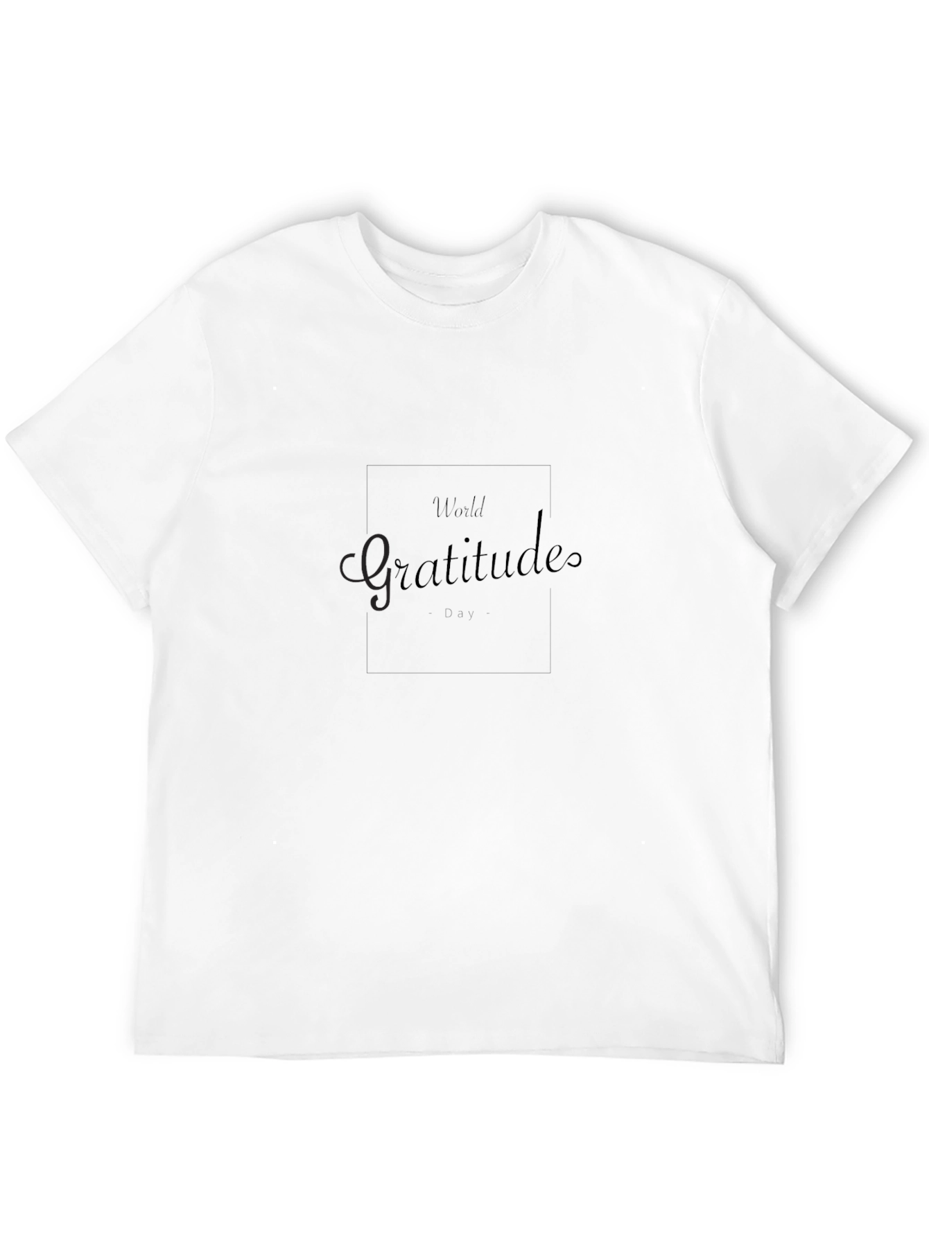 Gratitude Day Black T-Shirt - Mens Casual Wear