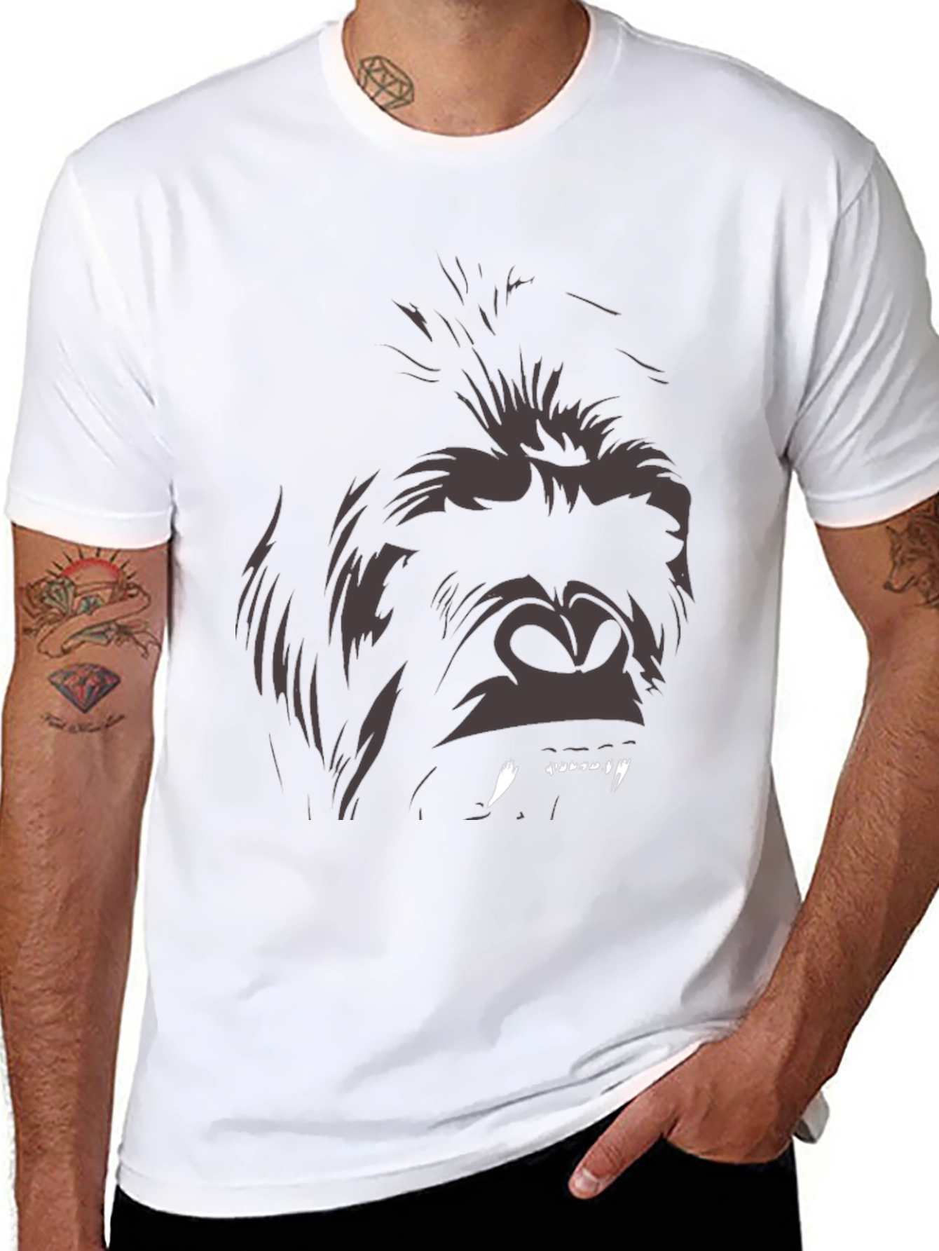 Graphic Gorilla Tee - Mens Black T-Shirt