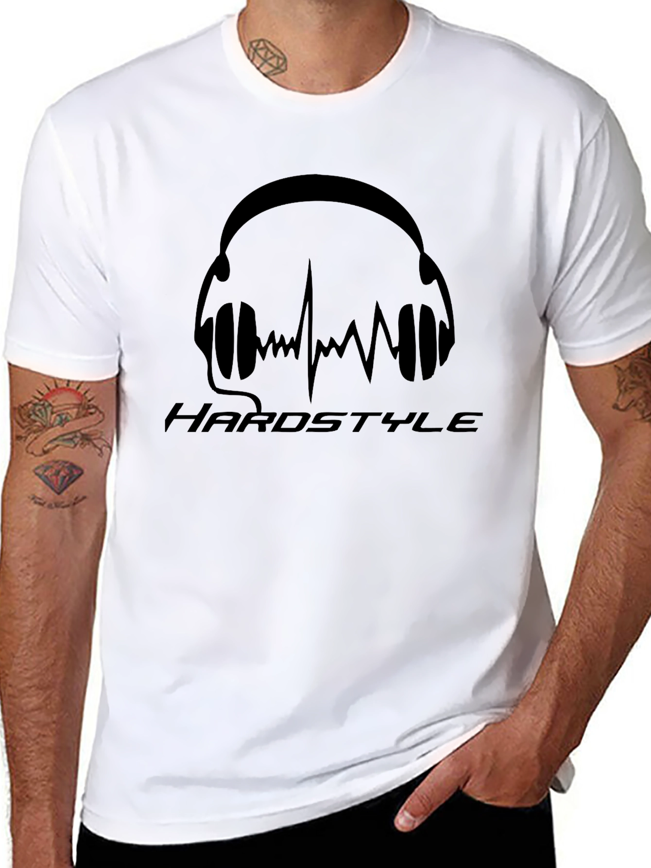 Hardstyle Headphones Graphic Tee - Black
