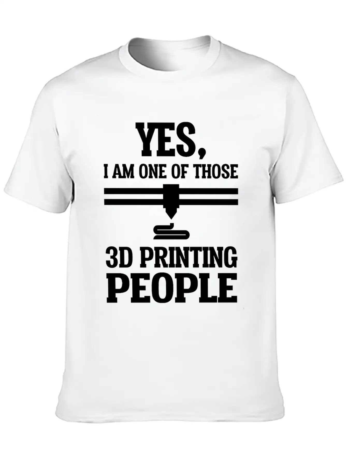 Yes One Of 3d Printing People 3d Printer Unisex Casual T-Shirt – Clean Design For Daily Comfort