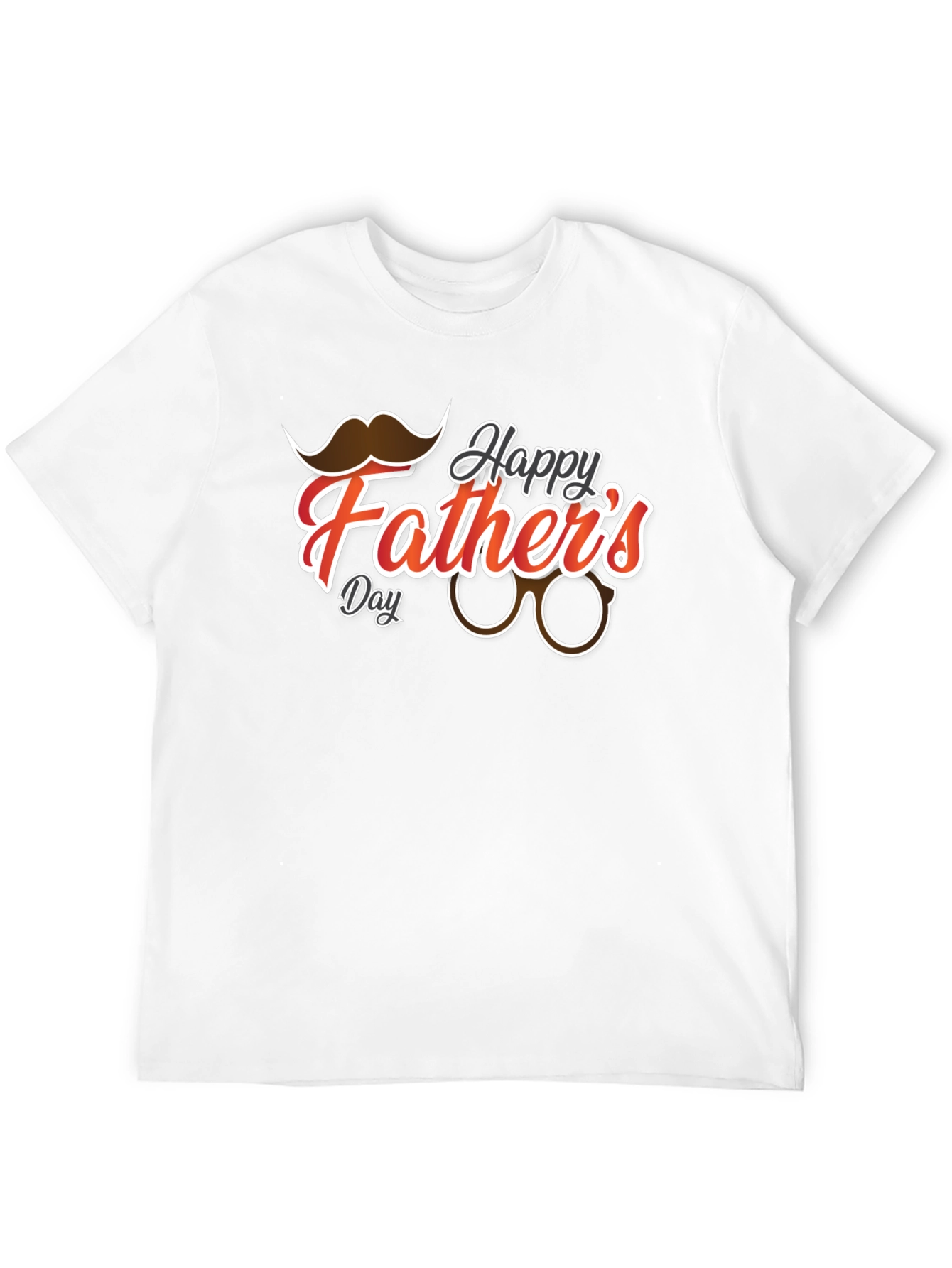 Happy Fathers Day Black Graphic T-Shirt