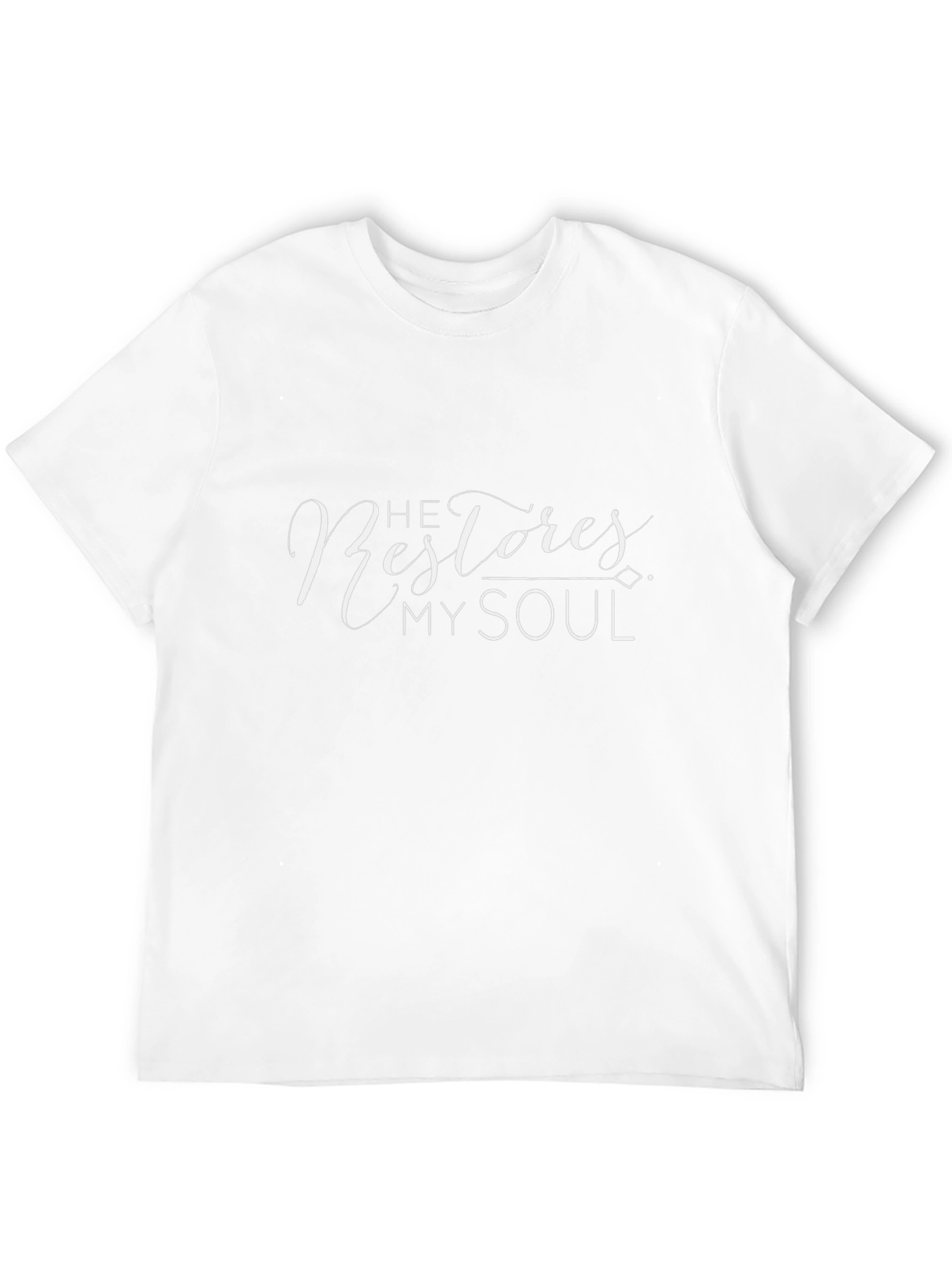 He Restores My Soul Black Graphic Tee