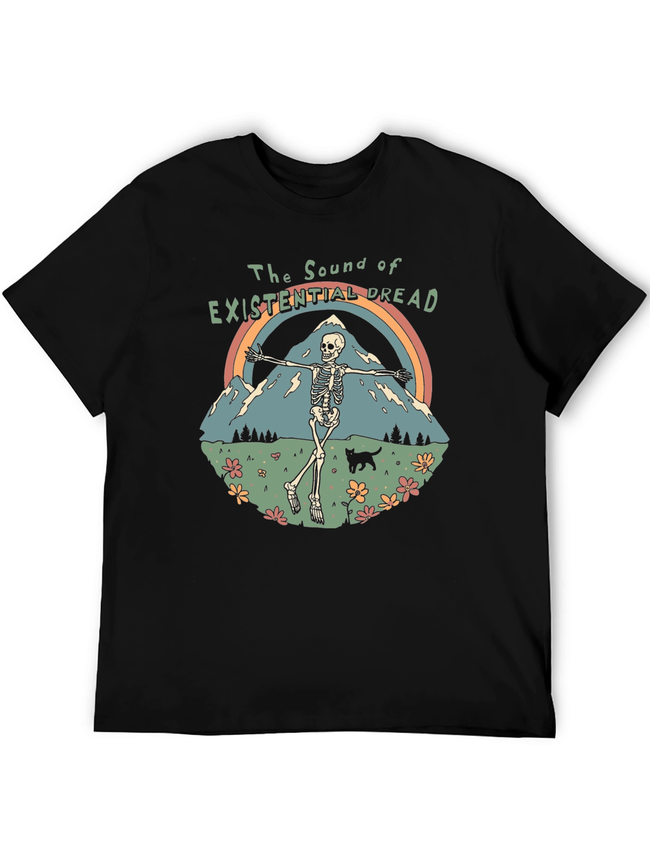 Existential Dread Skeleton Graphic T-Shirt