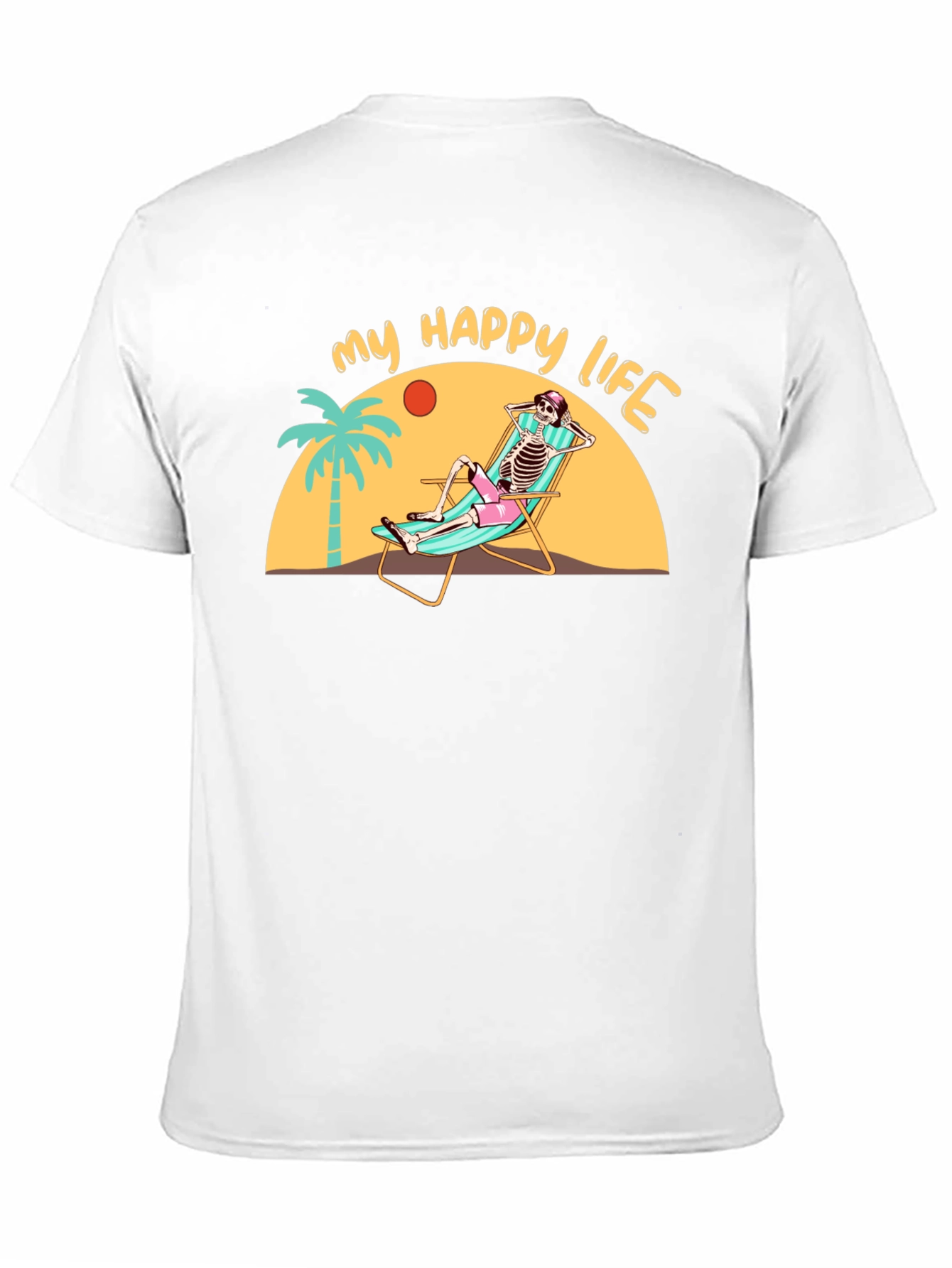 My Happy Life Skeleton Beach T-Shirt
