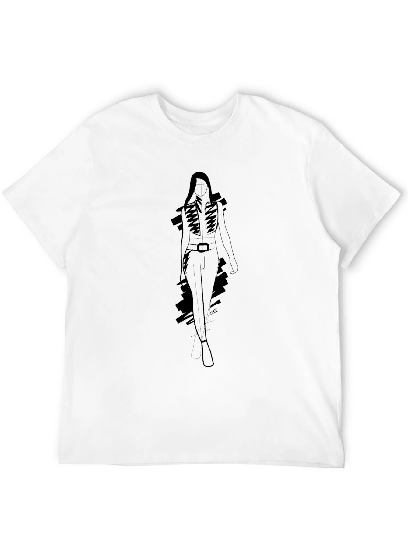 Fashion Illustration Black T-Shirt