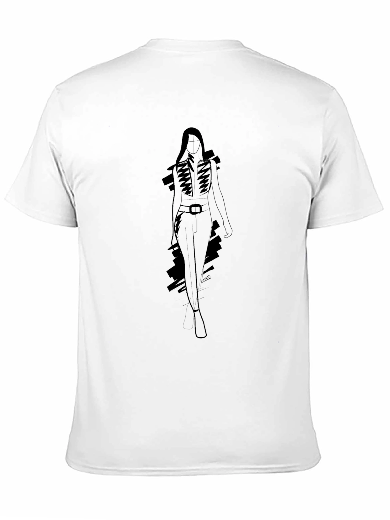 Fashion Illustration Black T-Shirt