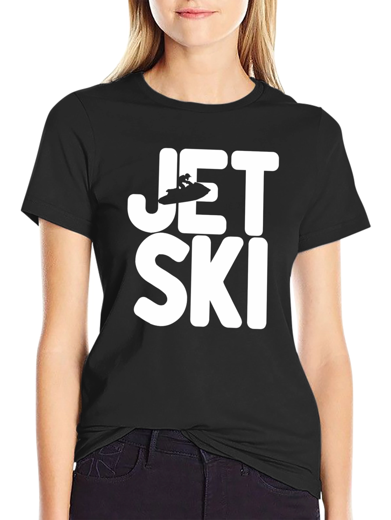 Jet Ski Black Graphic T-Shirt