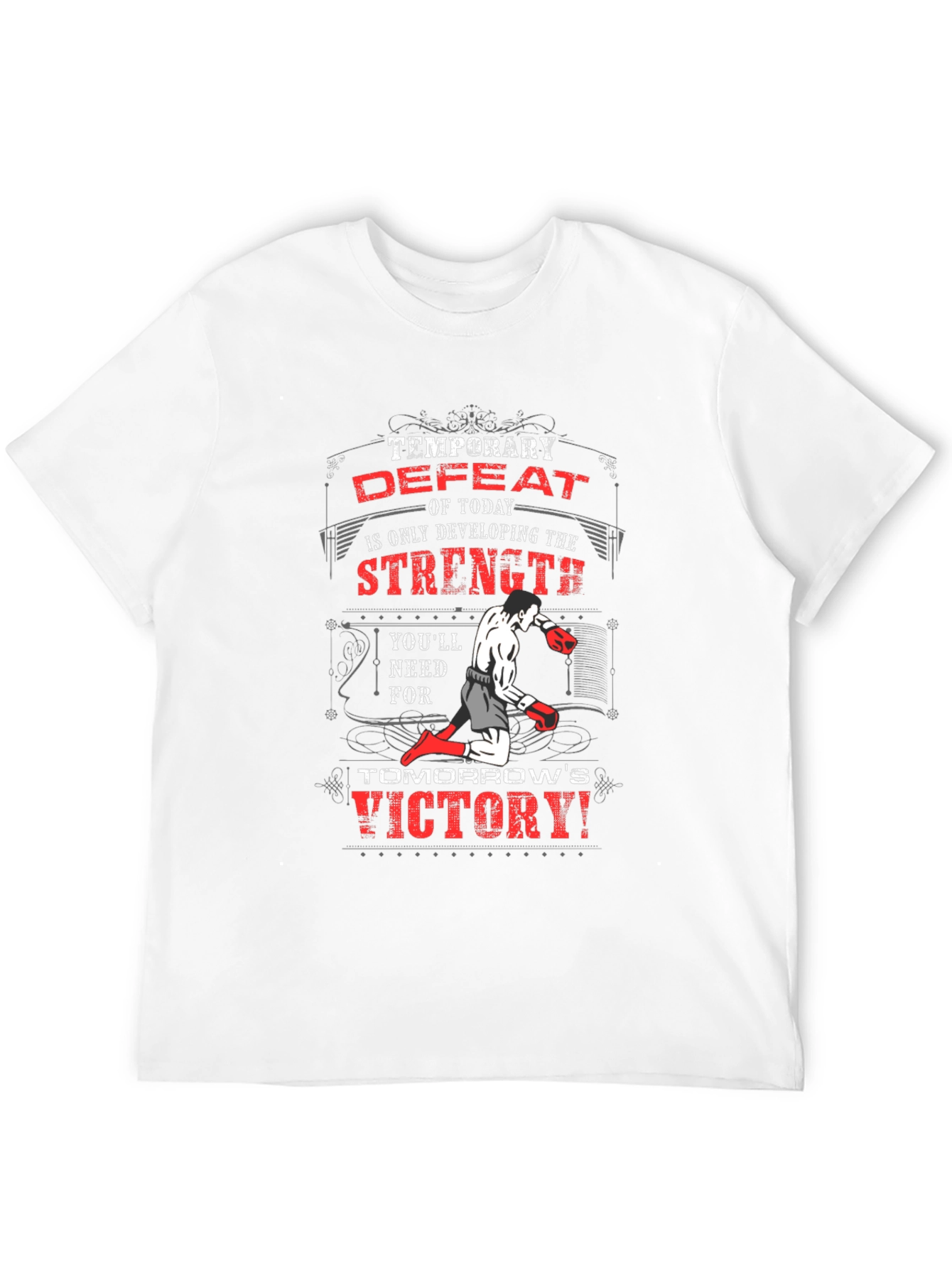 Motivational Boxing T-Shirt: Temporary Defeat