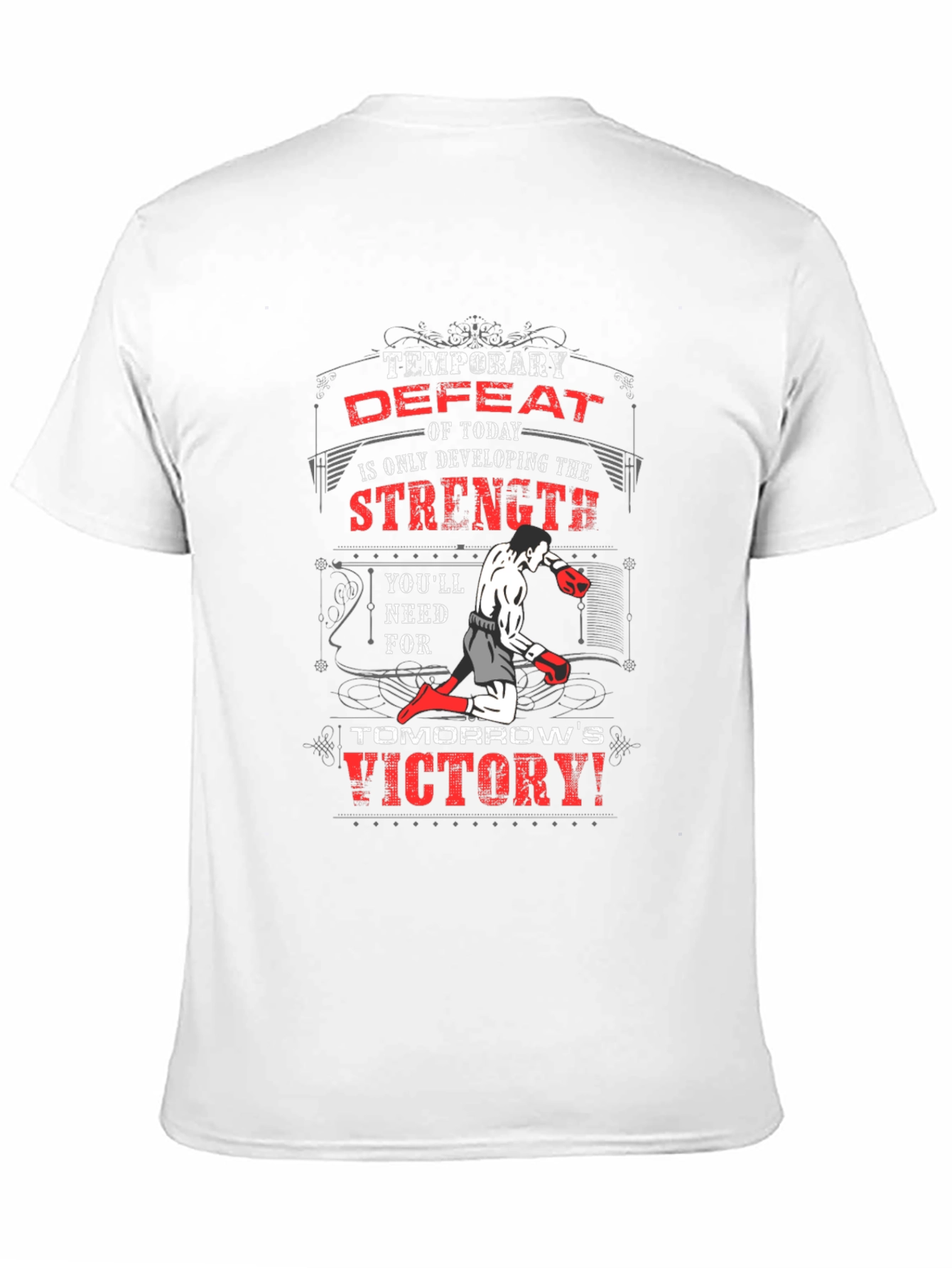 Motivational Boxing T-Shirt: Temporary Defeat