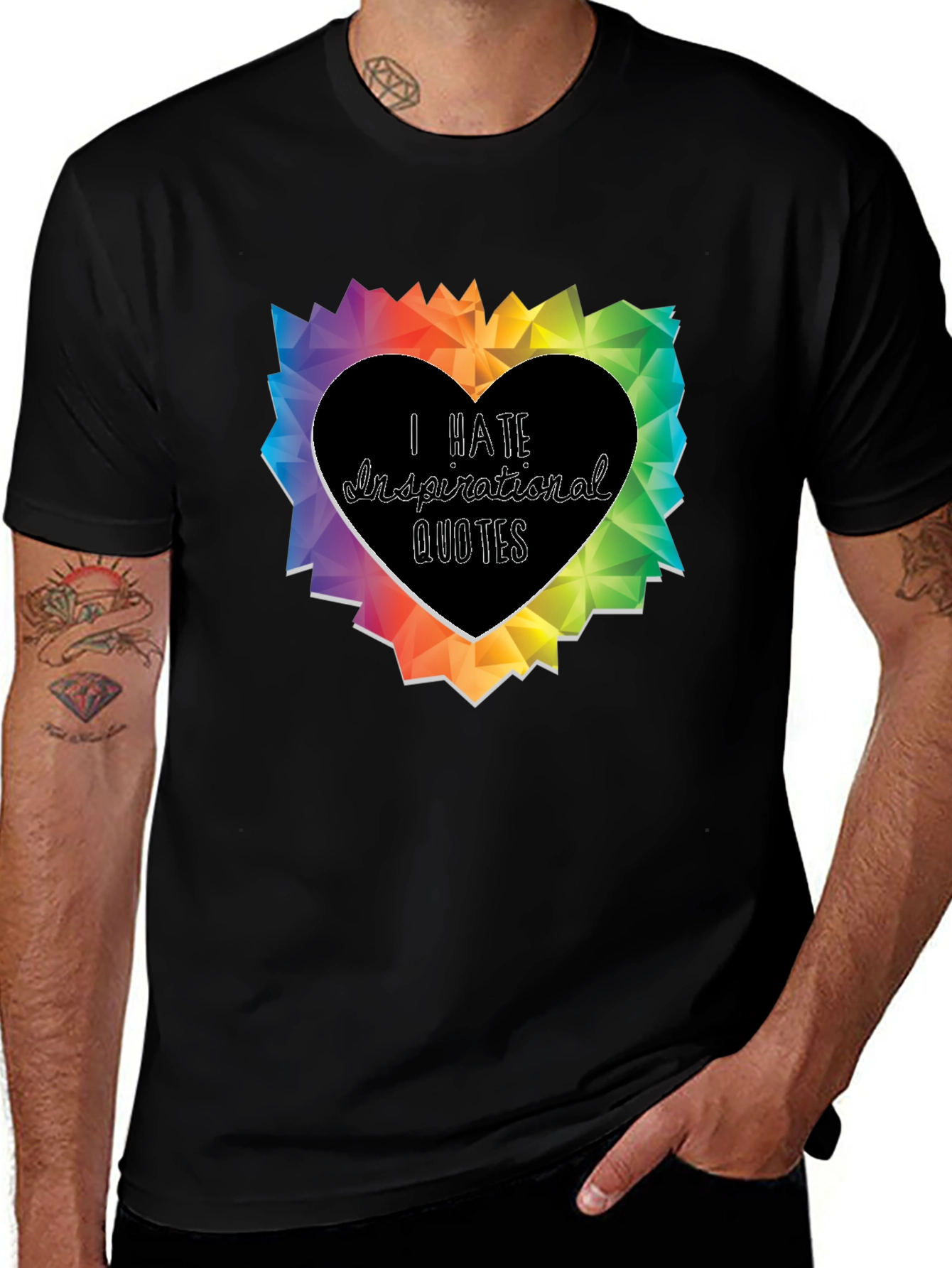I Hate Inspirational Quotes Graphic T-Shirt