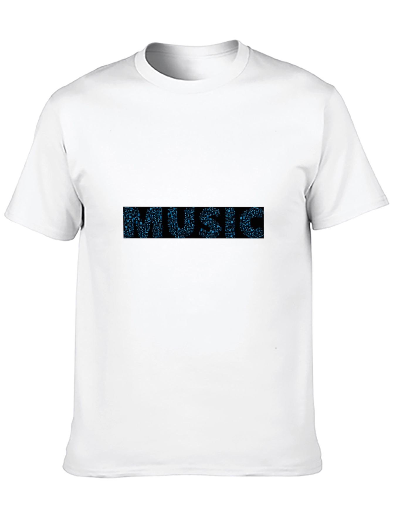 Music Graphic Print Black T-Shirt