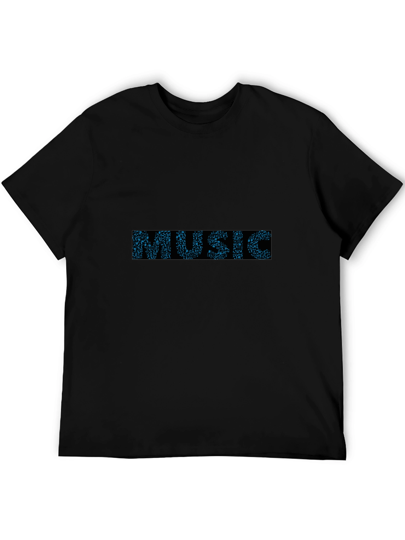 Music Graphic Print Black T-Shirt