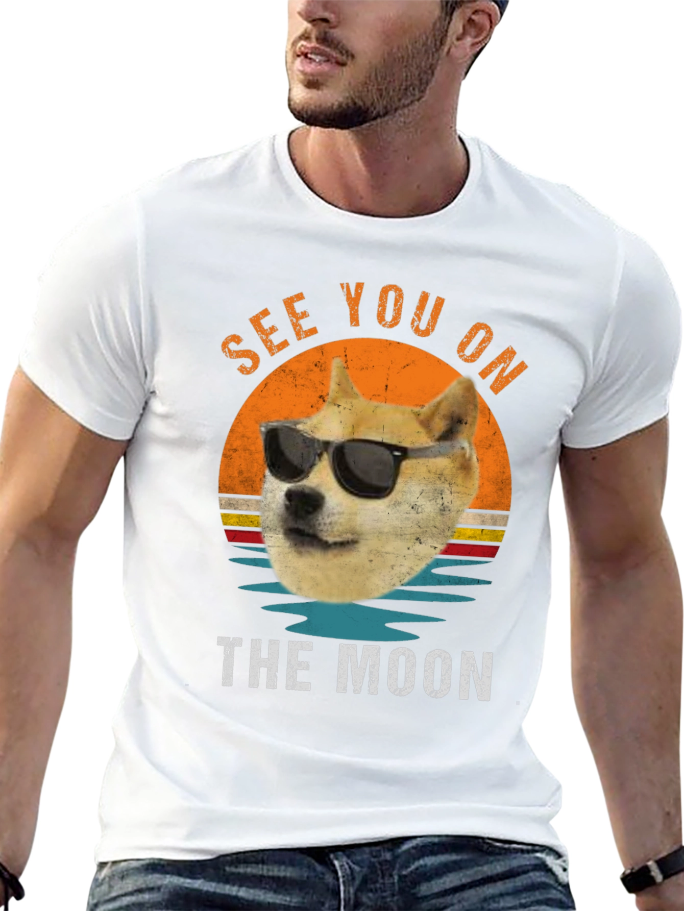 Doge See You On The Moon Graphic T-Shirt