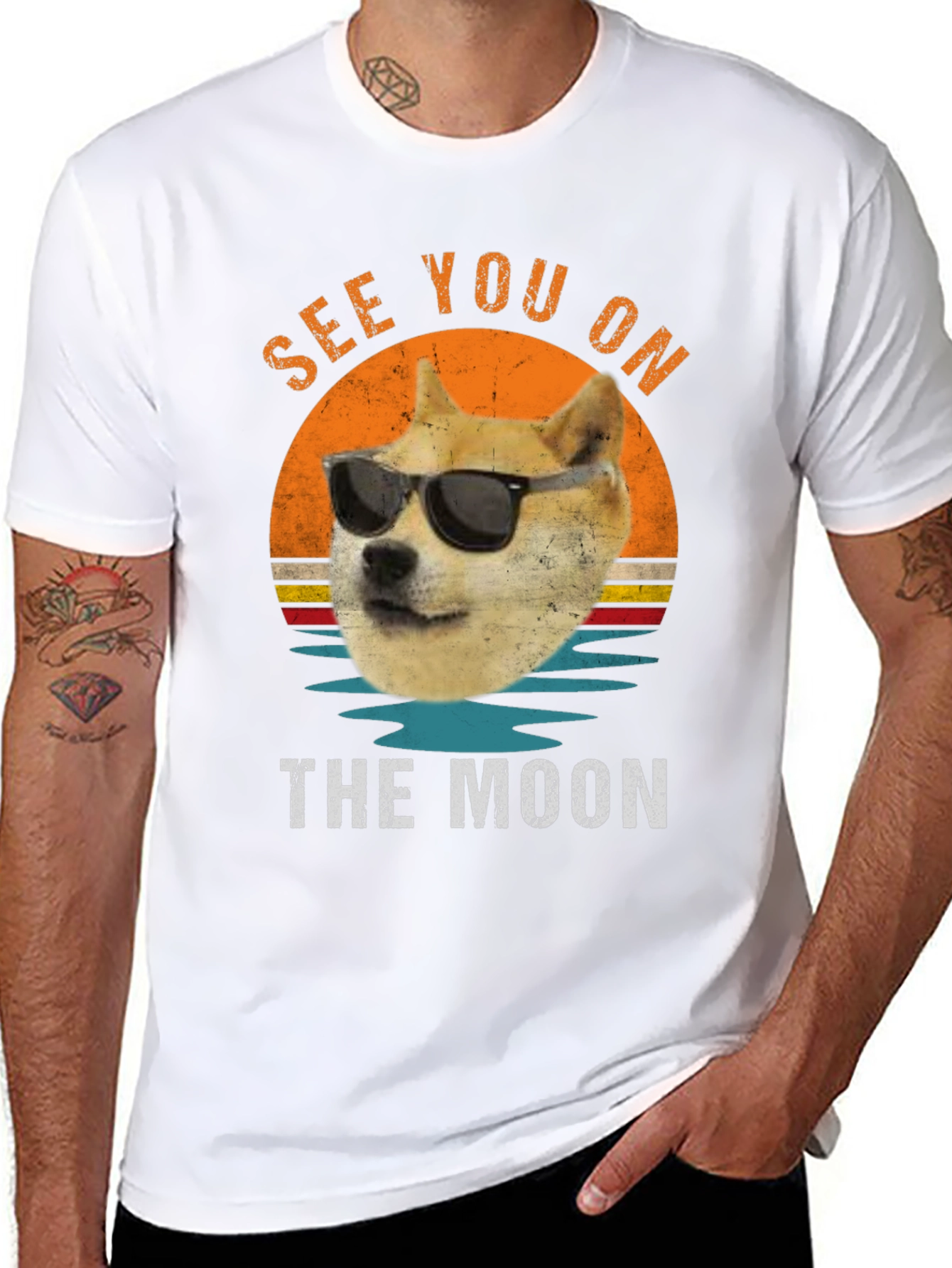 Doge See You On The Moon Graphic T-Shirt