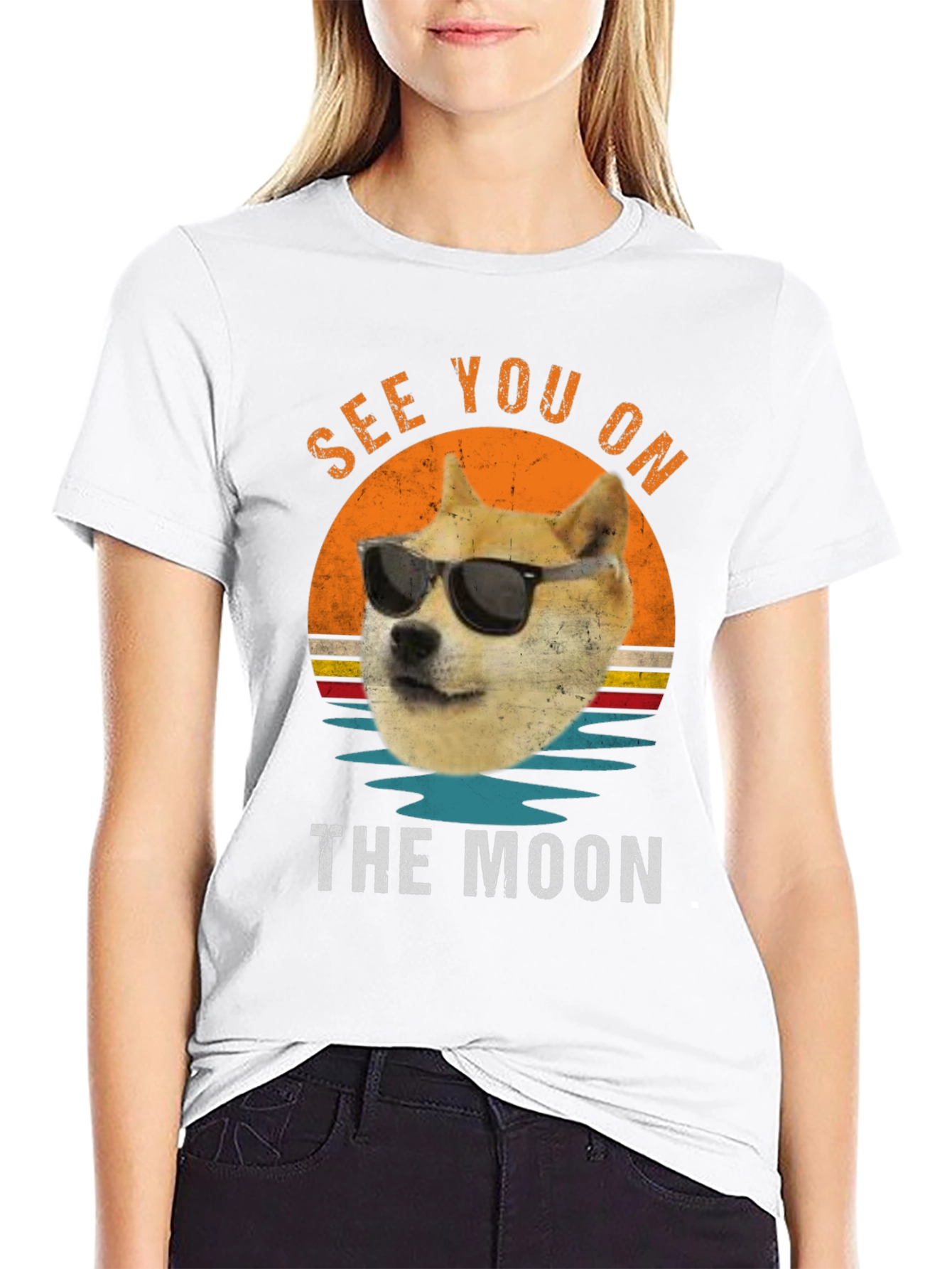 Doge See You On The Moon Graphic T-Shirt