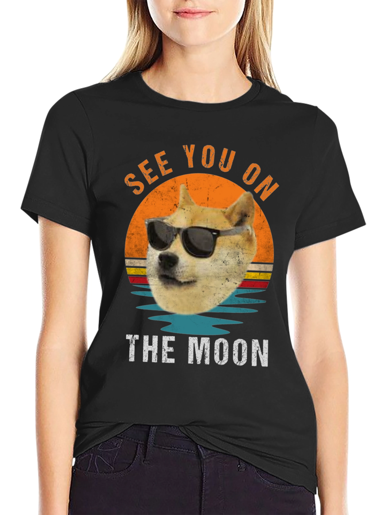 Doge See You On The Moon Graphic T-Shirt