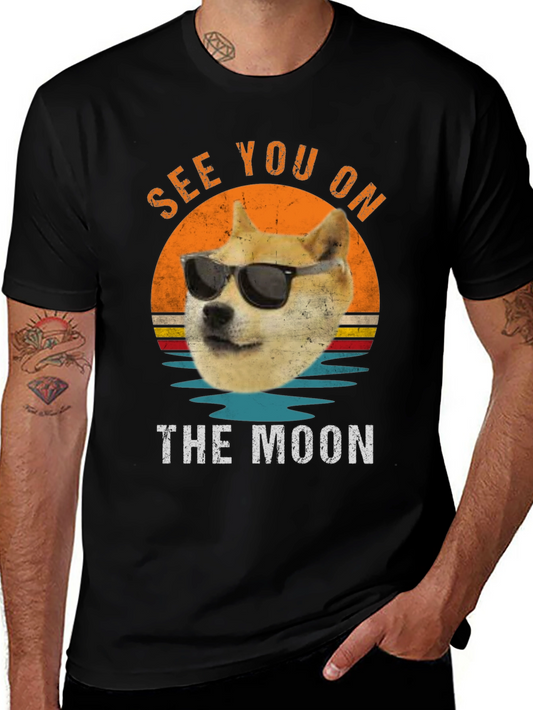 Doge See You On The Moon Graphic T-Shirt