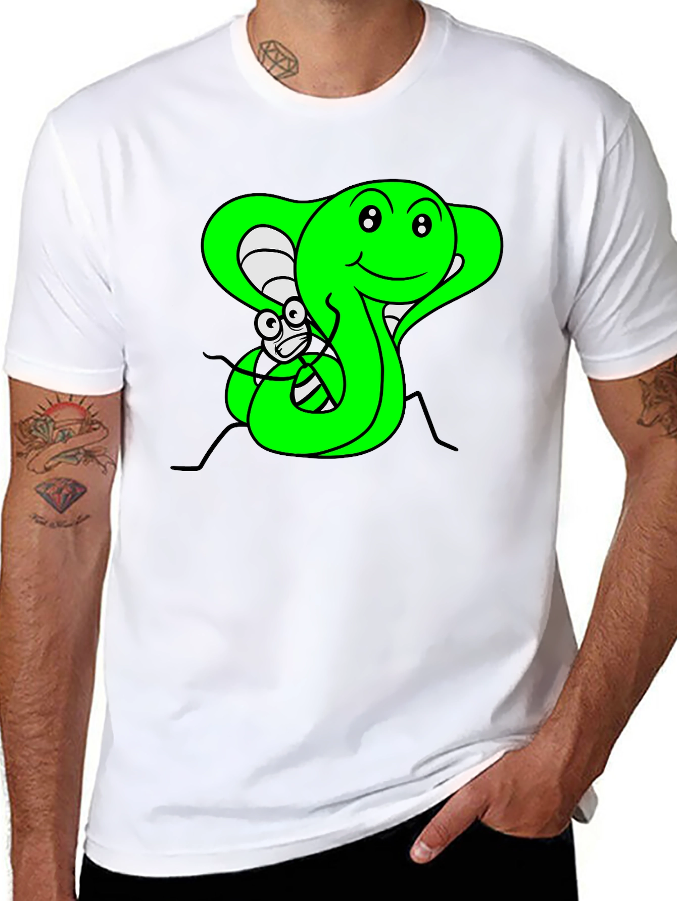 Cobra & Fly Graphic Print T-Shirt