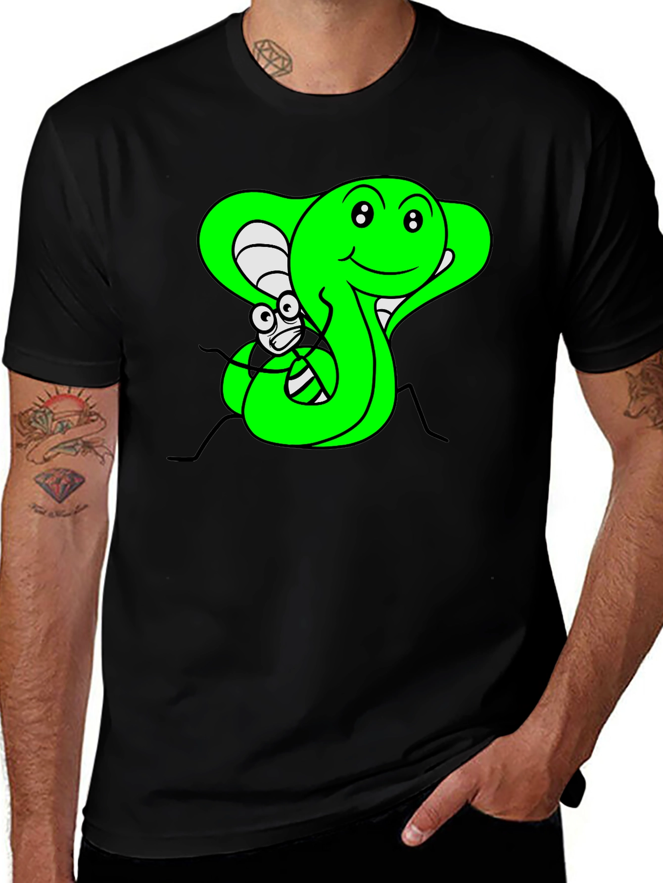 Cobra & Fly Graphic Print T-Shirt